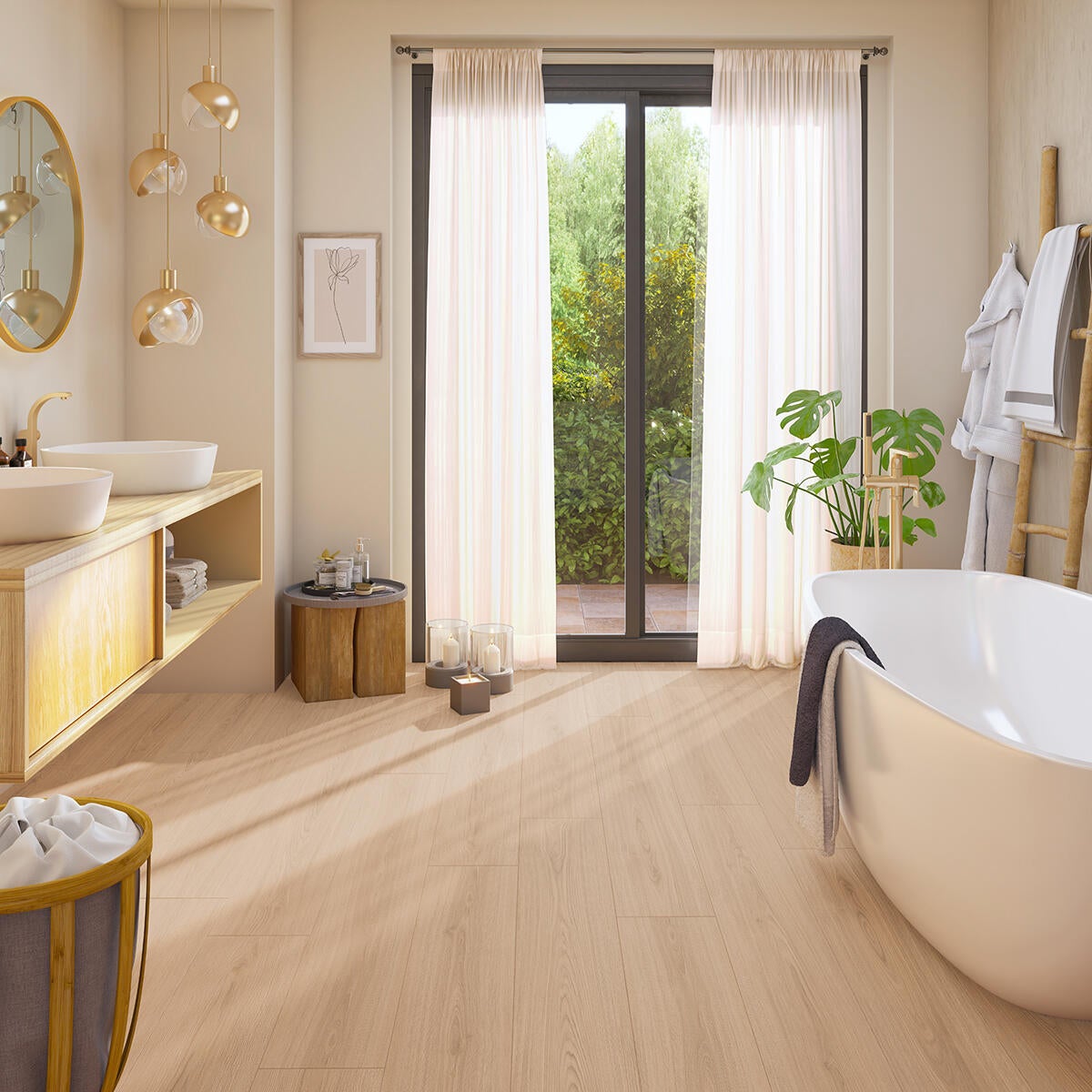 Pavimento SPC effetto legno naturale Sp 5 mm con sottopavimento integrato CLASSEN Nuva Clean 2.538 m² - 4