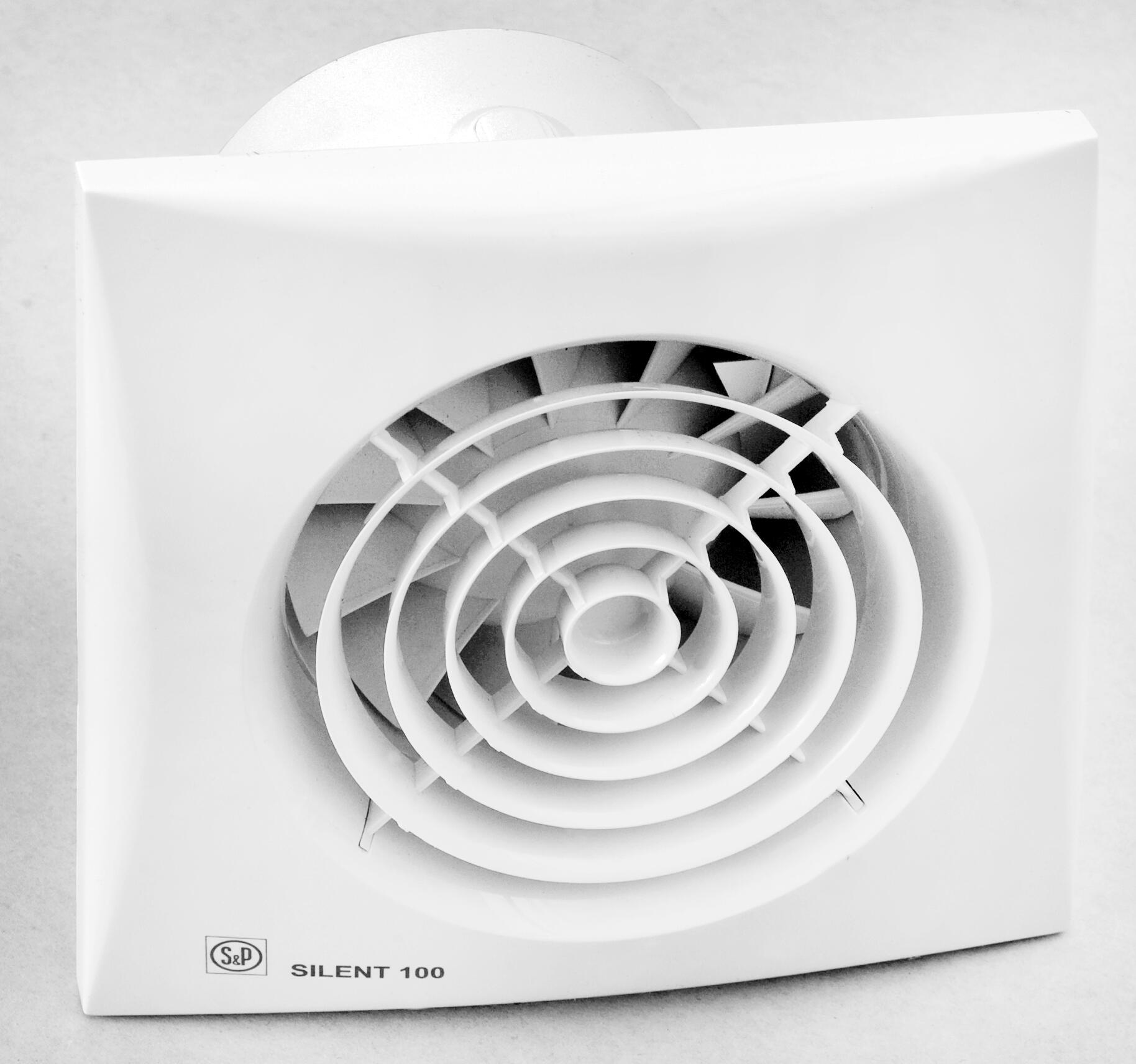 Extrator de ar wc S&P SILENT C100 100 m³/h branco - 14