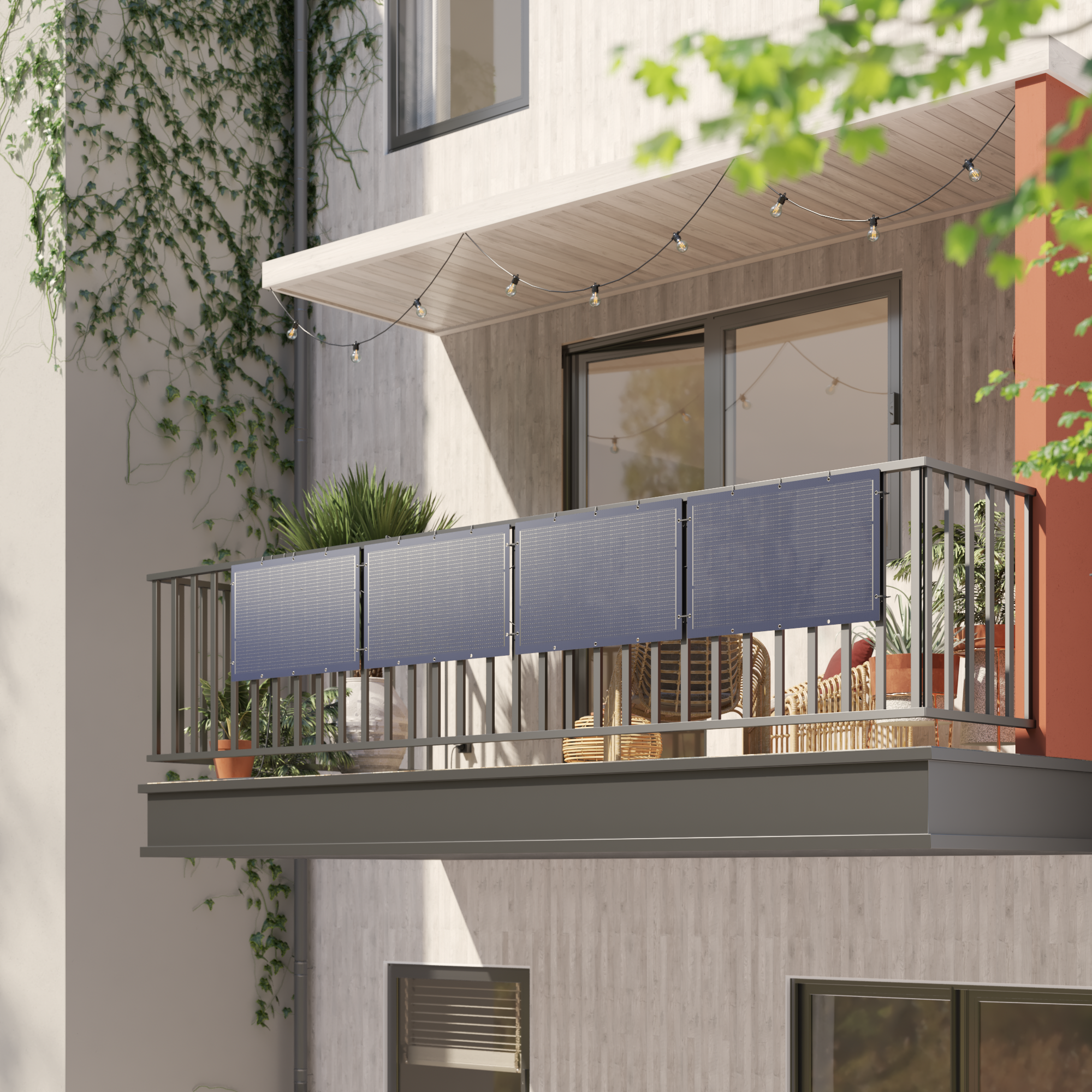 Kit pannello solare plug&play grid-connected LEXMAN, 4 pannelli monocristallino da 110 W con microinverter da balcone - 16