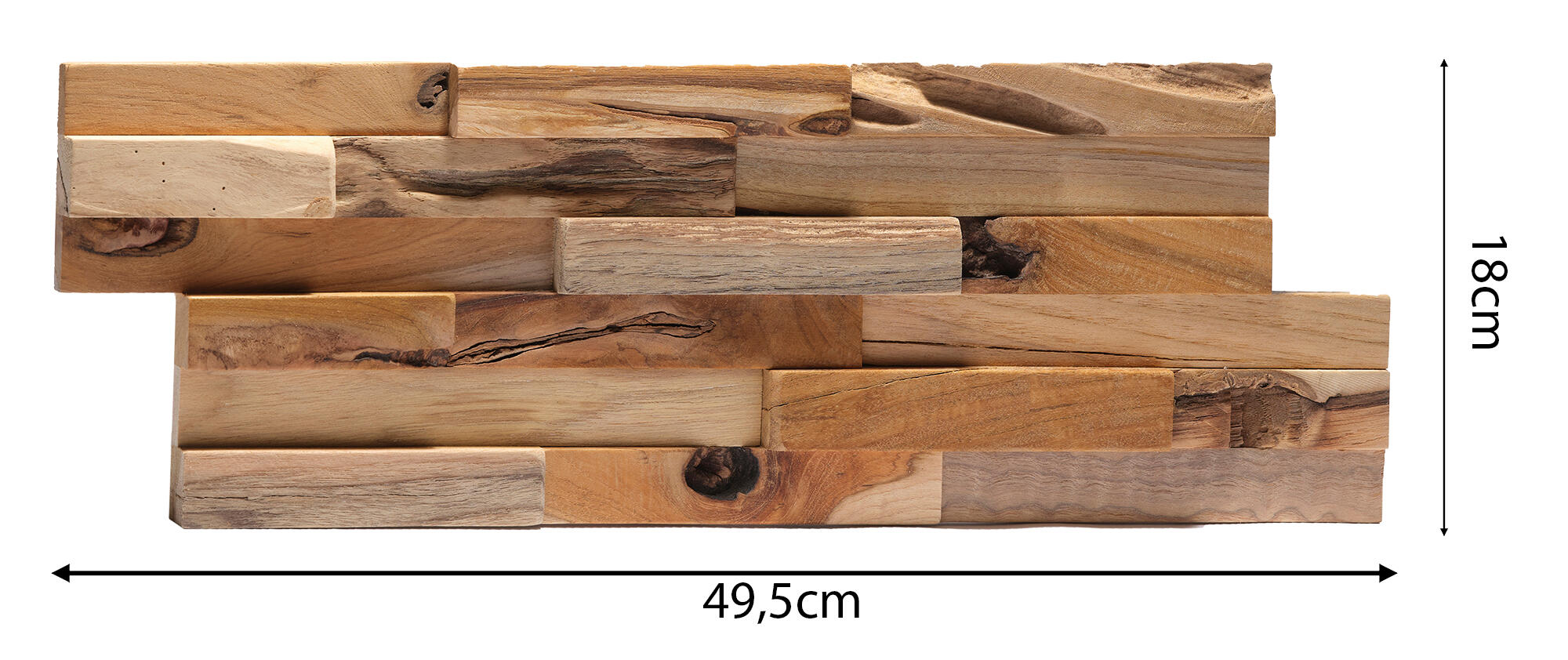 Revestimento decorativo castanho 18x49.5cm Ultrawood - 4