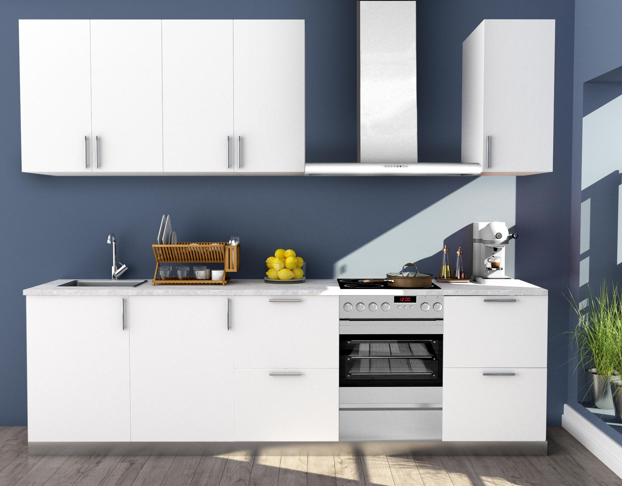 Porta de cozinha Delinia Sevilha 45X77 cm branco brilho - 2