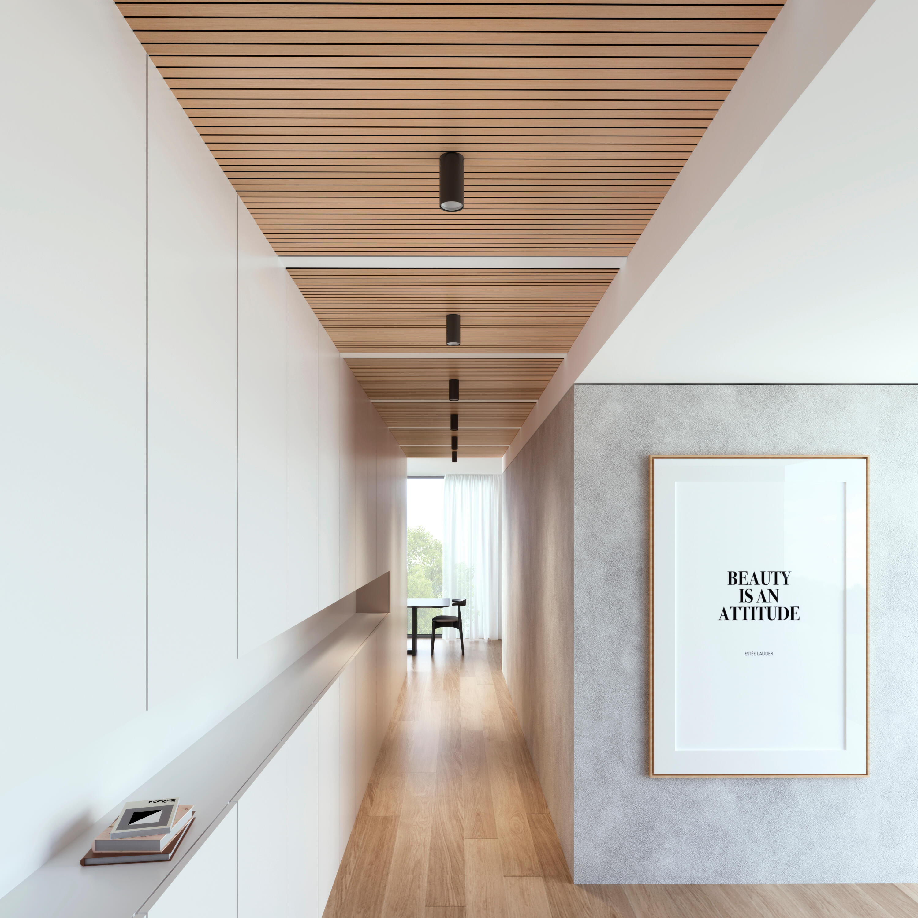 Revestimiento de pared palillería efecto 3D MDF Equa color roble/negro 119x59,6 cm - 10