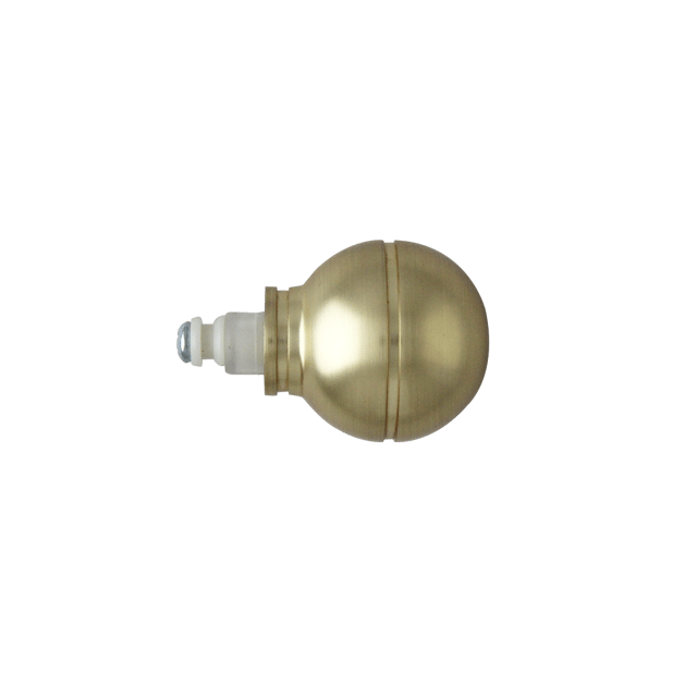 2 Terminales para barra cortina D20 mm aluminio Cylinder bola INSPIRE oro mate
