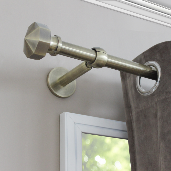 Terminal para varão de cortina em cone de bronze