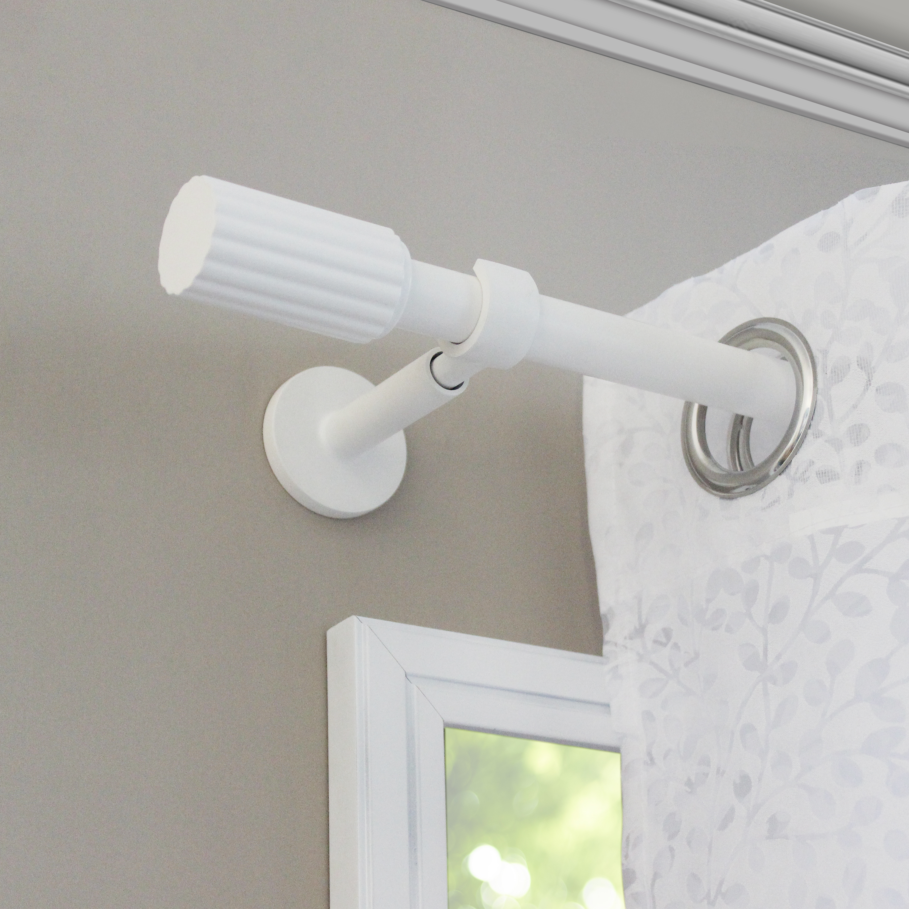 Suporte teto Organic branco D50cm 12cm branco Inspire - 2