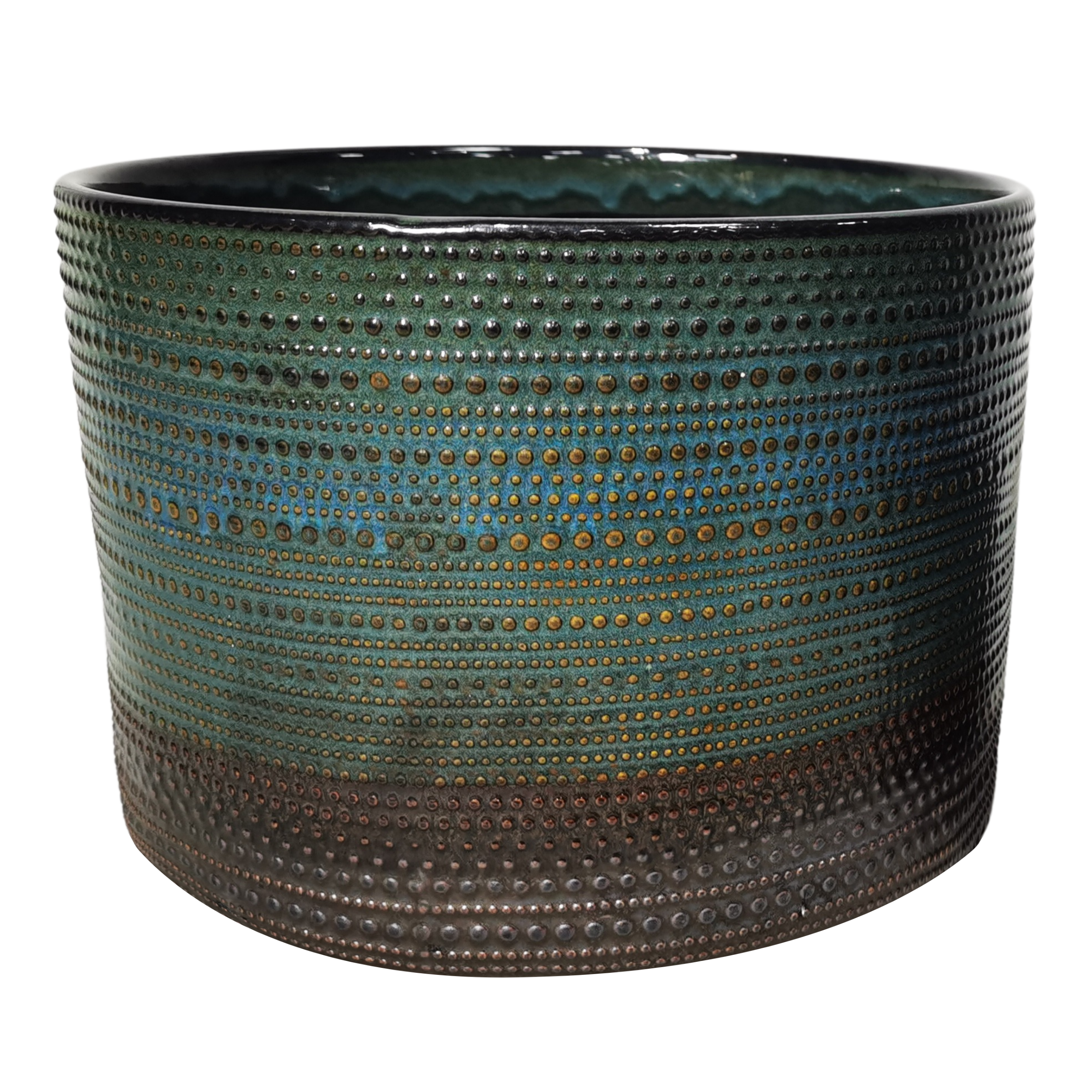 Osłonka doniczki ceramiczna Tresillo 27cm zielona DHG