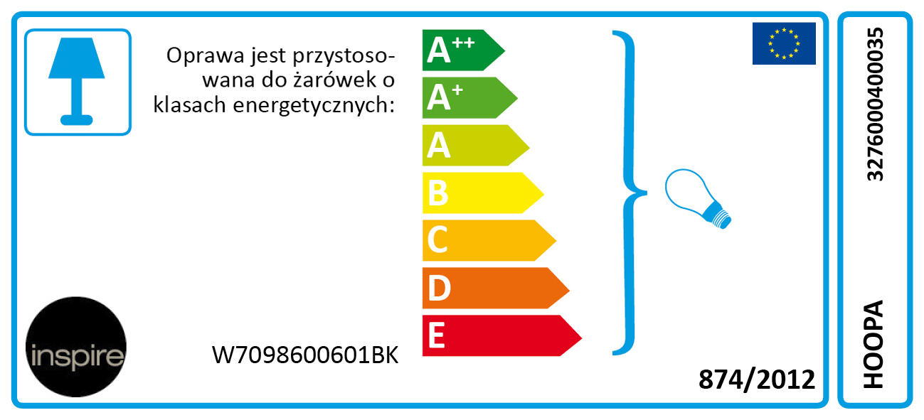 Kinkiet HOOPA czarny E27 INSPIRE - 4