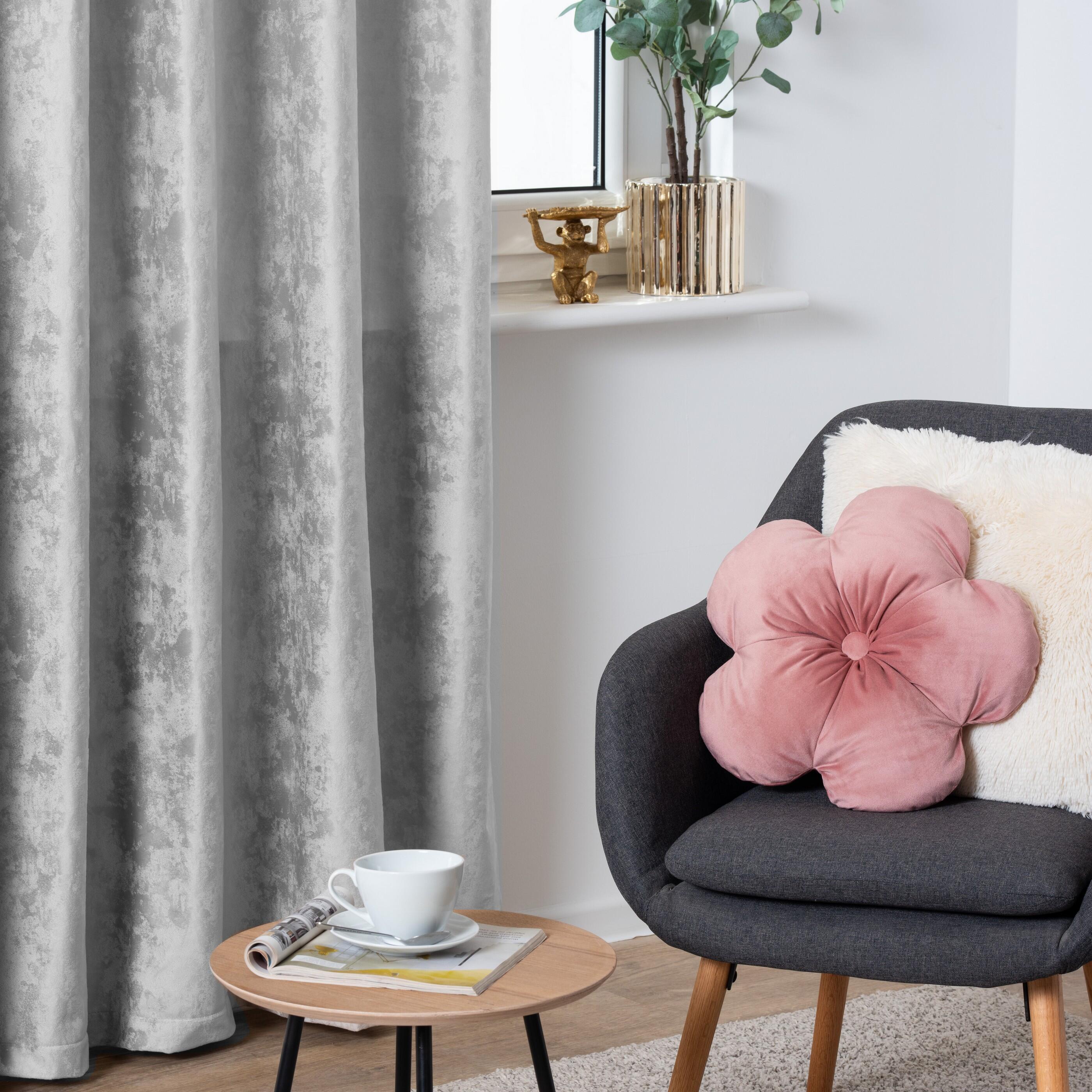 Poduszka z guzikiem Fiore Kwait różowa śr. 40 cm - 7