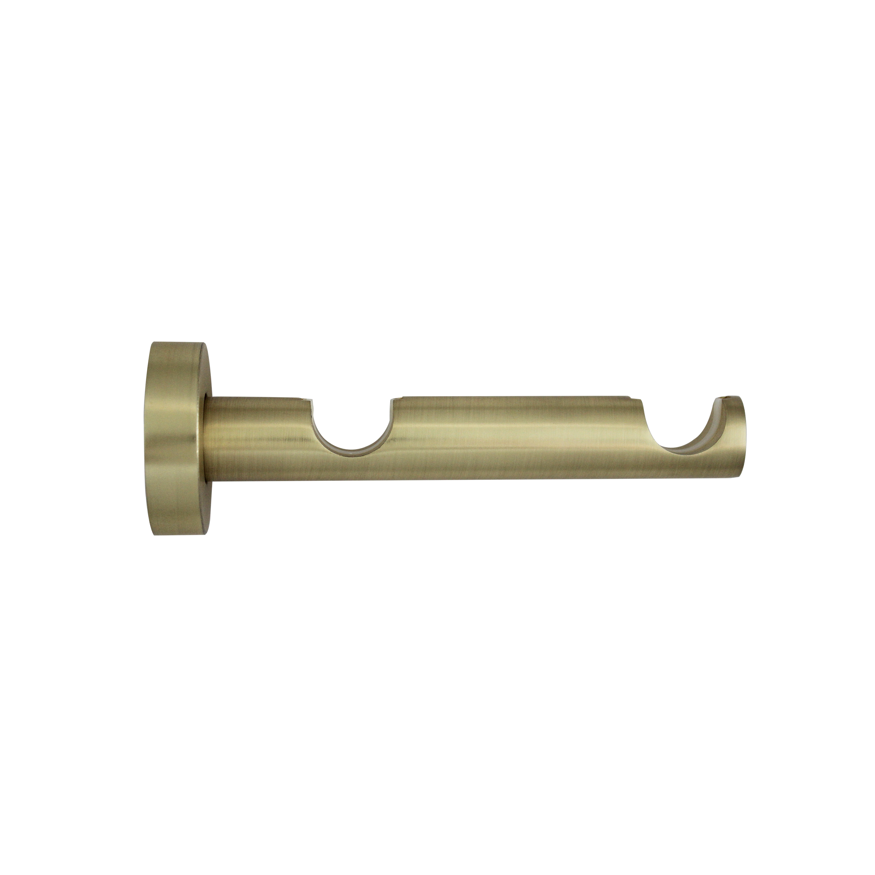 2 soportes d20 mm glamy aluminio inspire oro mate doble fix 5-13.5 cm