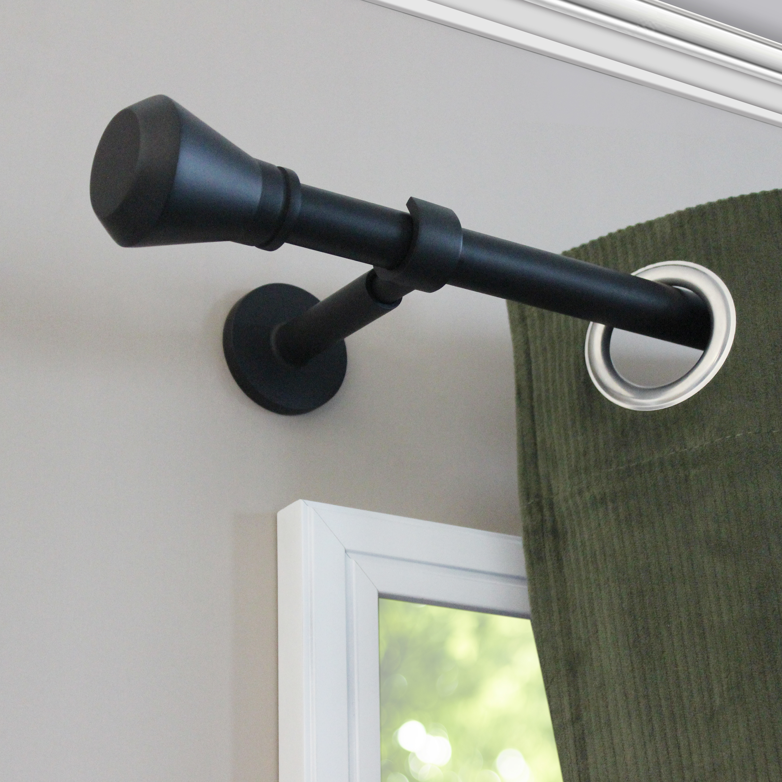 2 Suportes INSPIRE easyfix extensíveis d20cm 9-12cm preto mate - 2