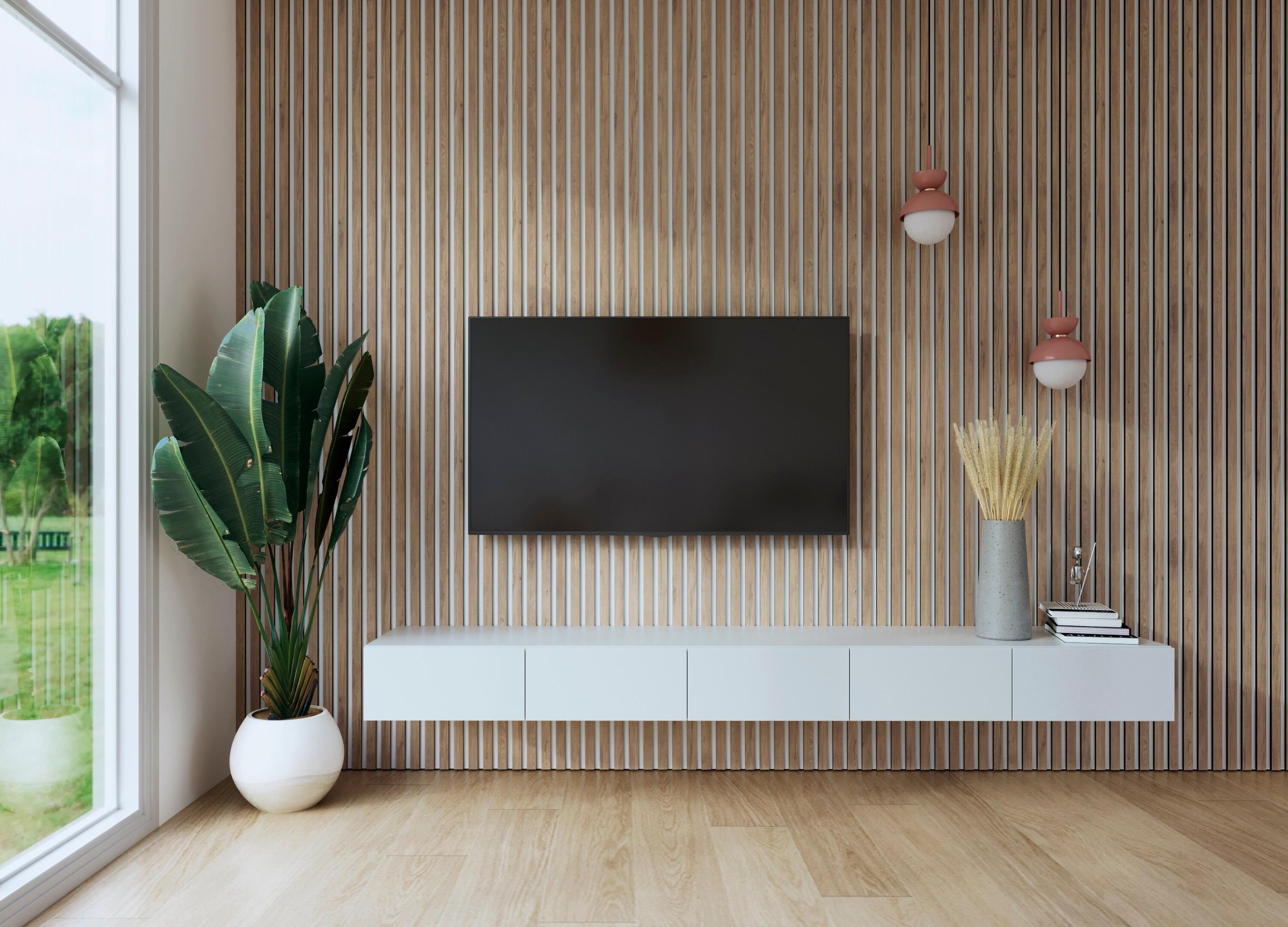 Revestimiento de pared palillería efecto 3D MDF acústico bicolor roble/blanco de 244x60cm - 2