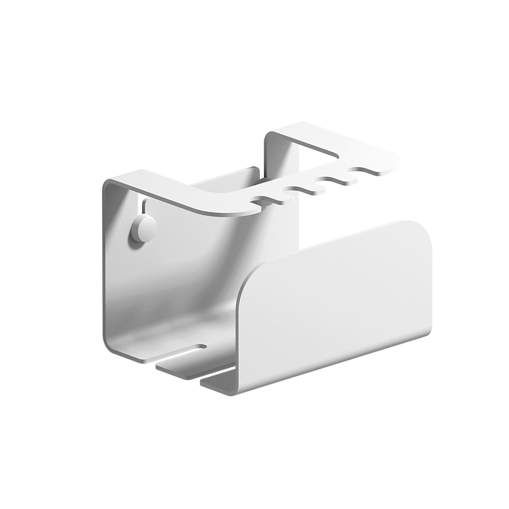 Portacepillos quick blanco de metal