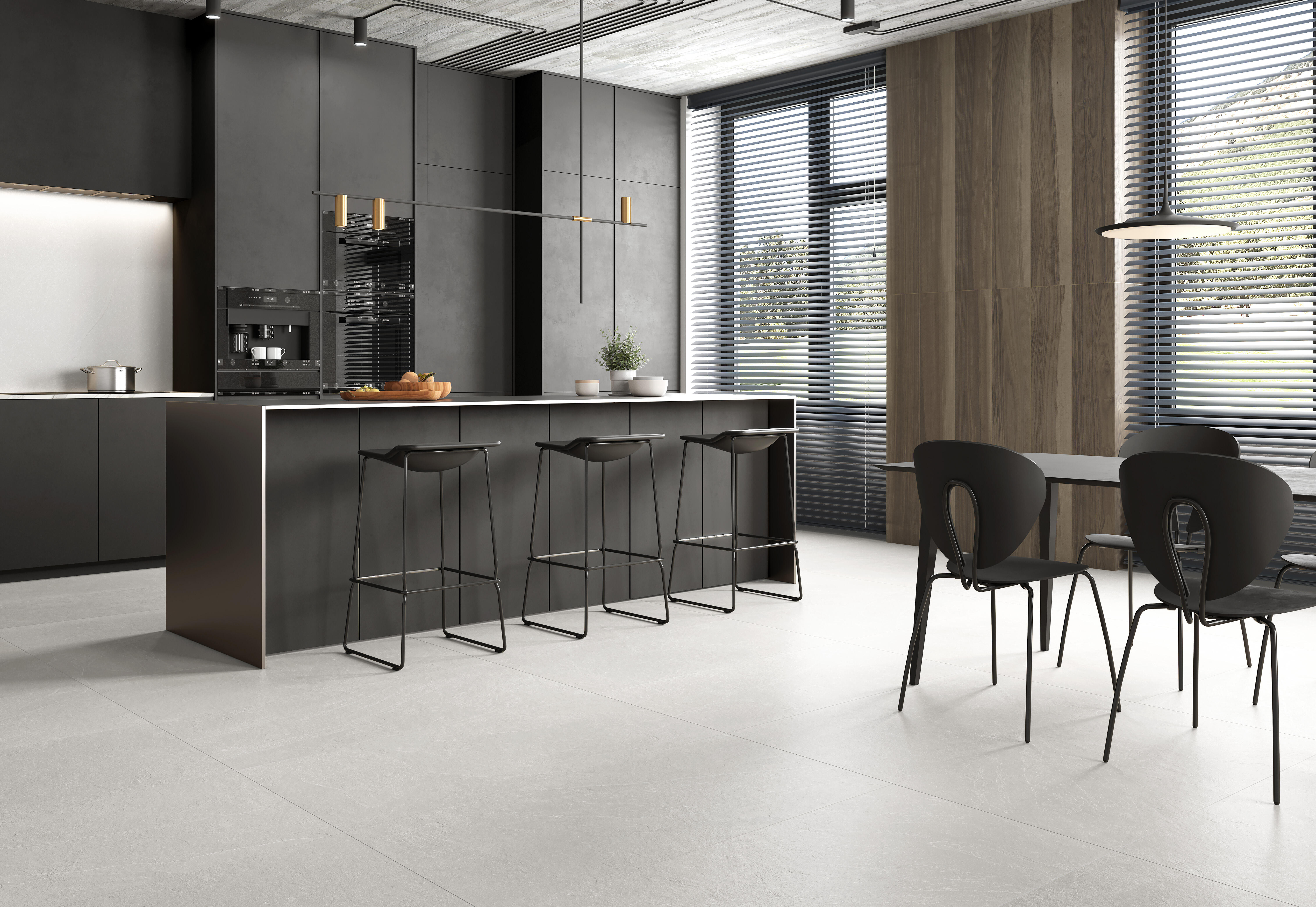 Suelo/azulejo porcelánico slate efecto piedra white 60x120 cm c1