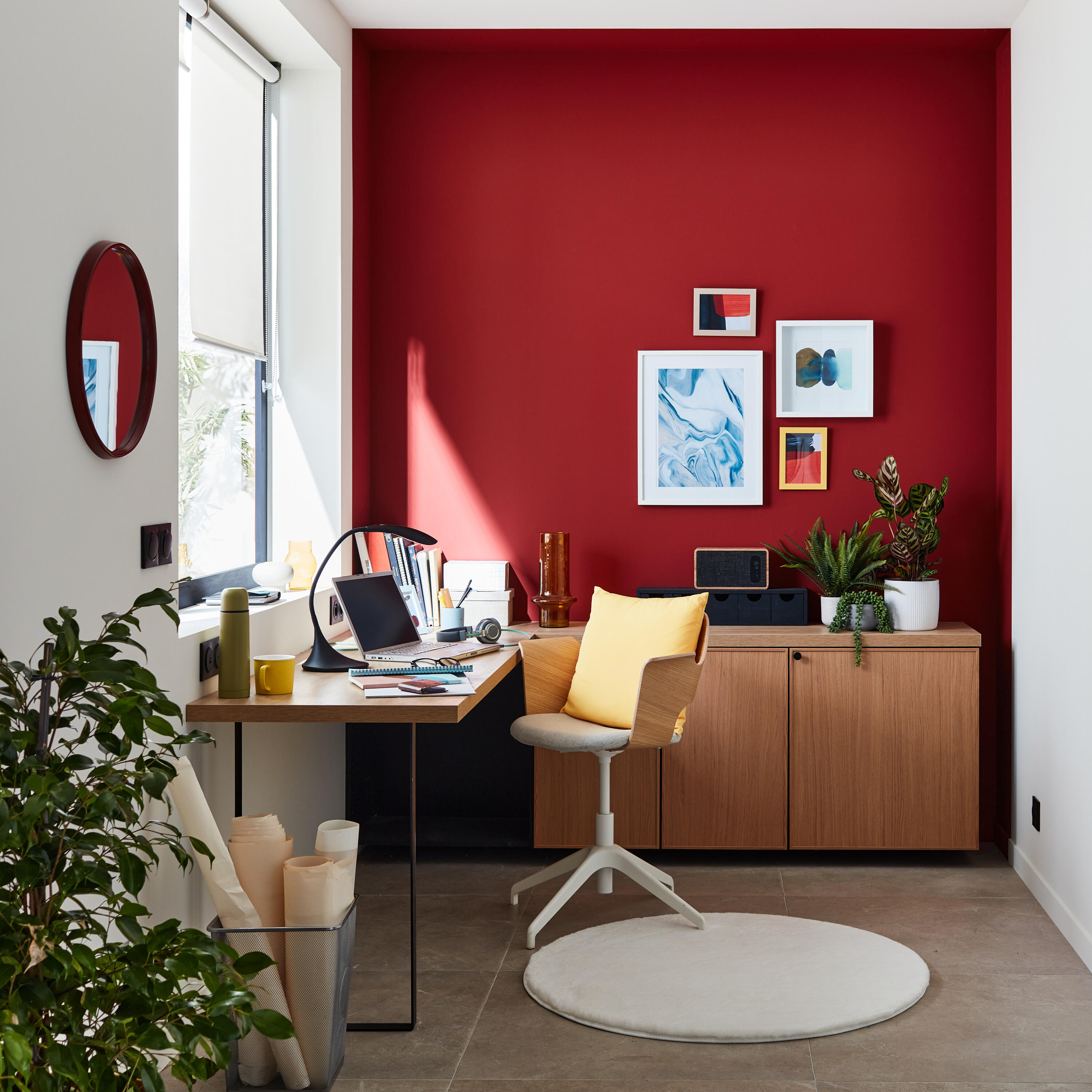 Tapete redondo liso INSPIRE BIANCA FAKE RABBIT D100CM CREAM 5 - 3