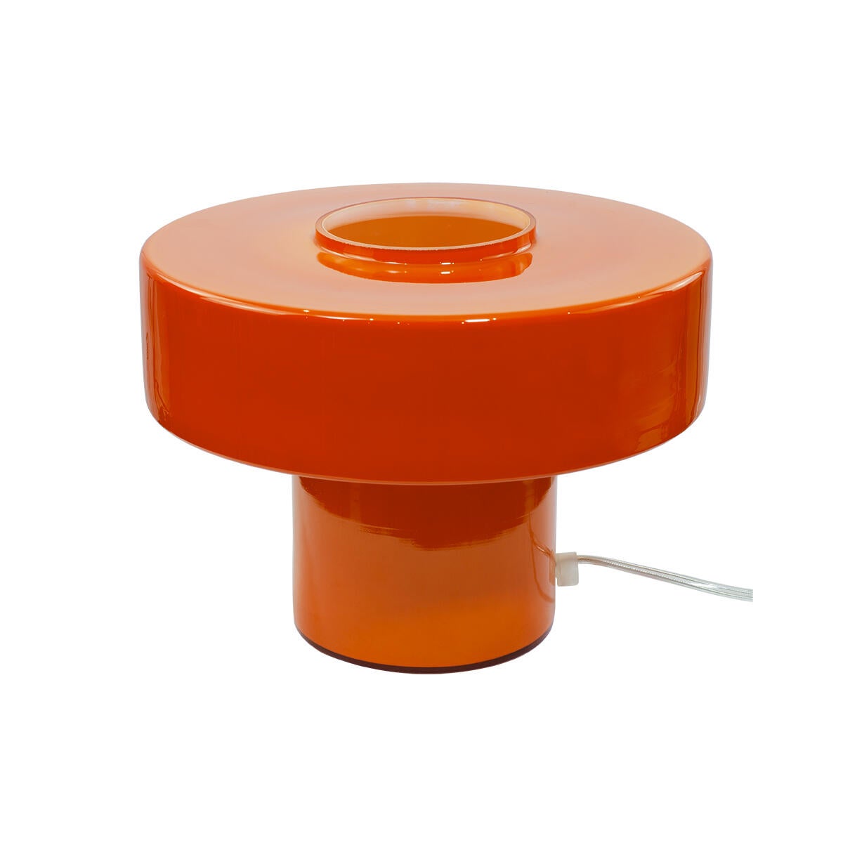 Lampe Foza, verre, orange, H.19 cm, E27 - 2