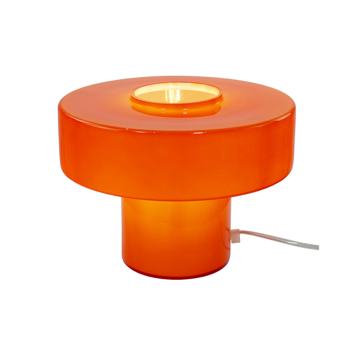 Lampe Foza, verre, orange, H.19 cm, E27 | Leroy Merlin