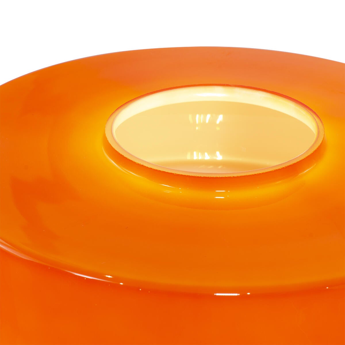 Lampe Foza, verre, orange, H.19 cm, E27 - 4