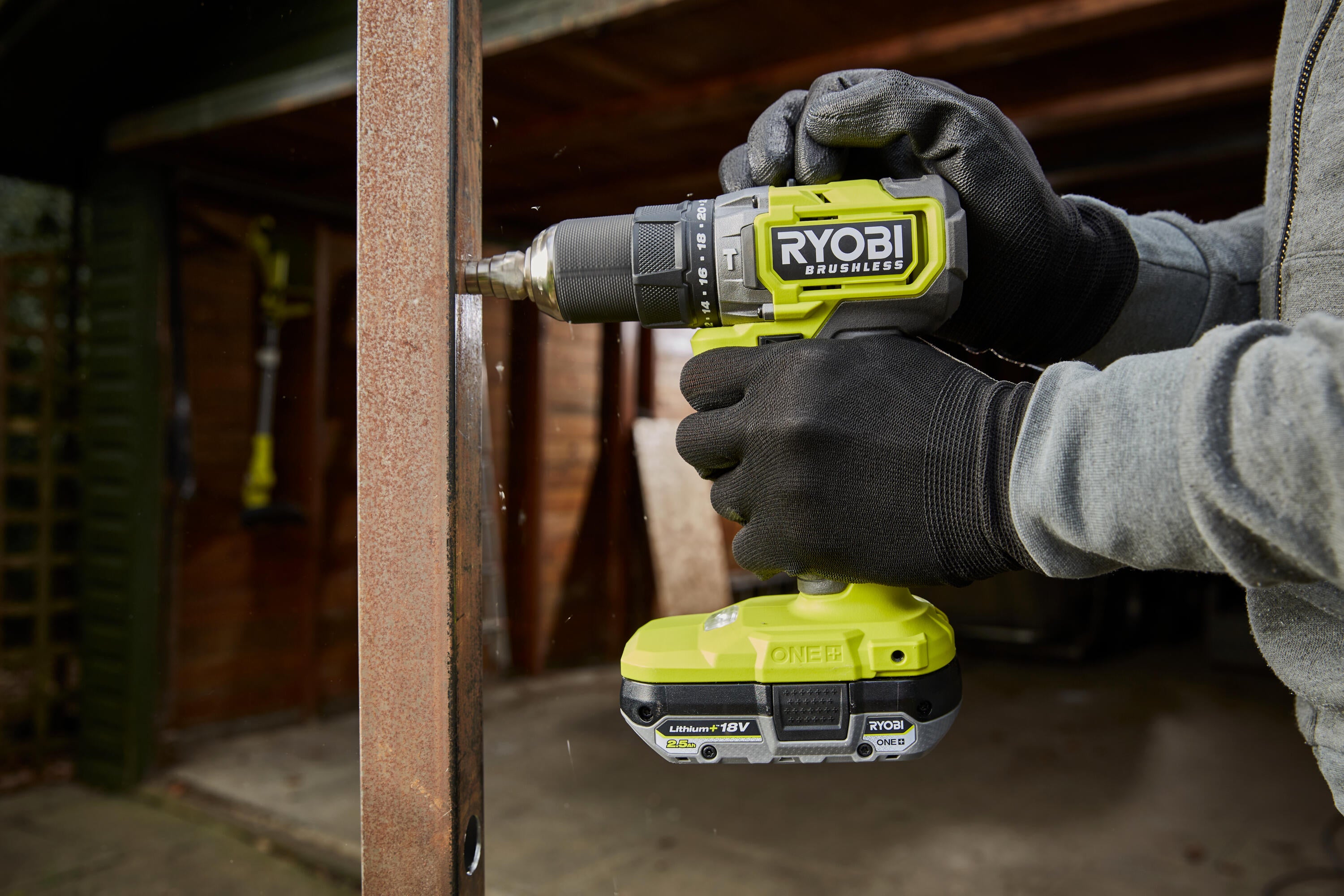 Trapano a percussione a batteria RYOBI RPD18BL1-2C42S 18 V 2 Ah, 2 batterie in borsa morbida - 3