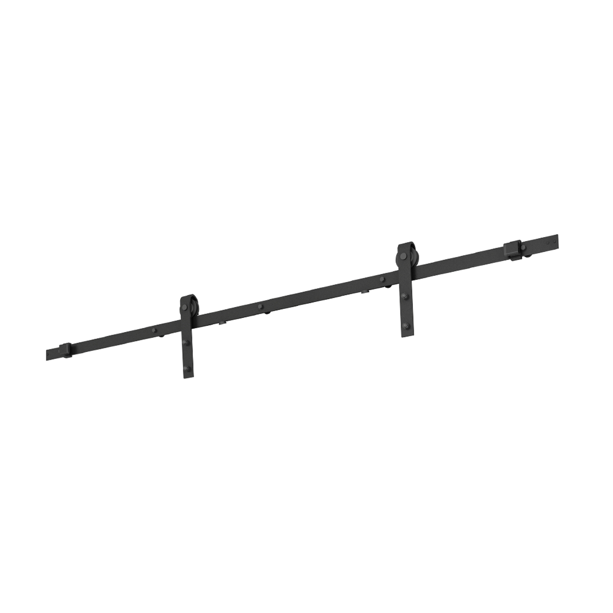 Sistema scorrevole Country nero per anta in metallo, L 2 m - 3