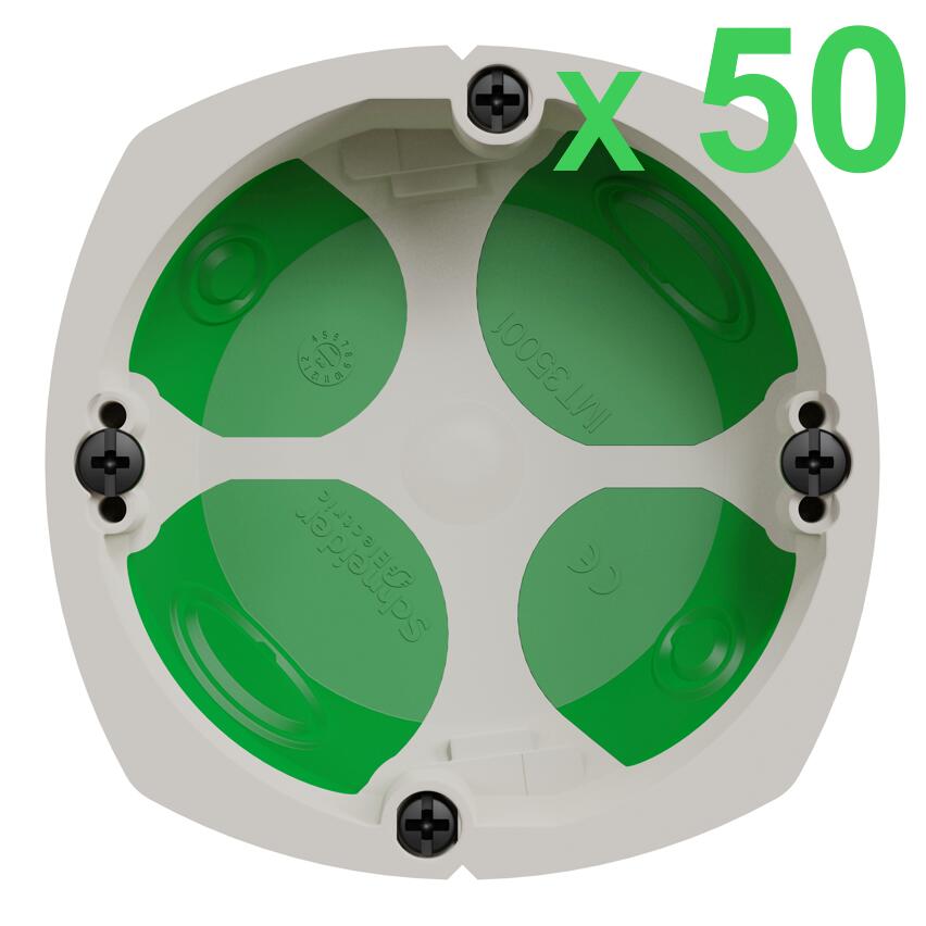 Lot 50 boîtes d'encastrement étanches D67xP40mm Multifix Air, SCHNEIDER ELECTRIC - 2