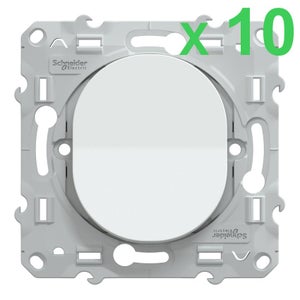 Lot de 10 interrupteurs va-et-vient à assembler Ovalis SCHNEIDER ELECTRIC, blanc