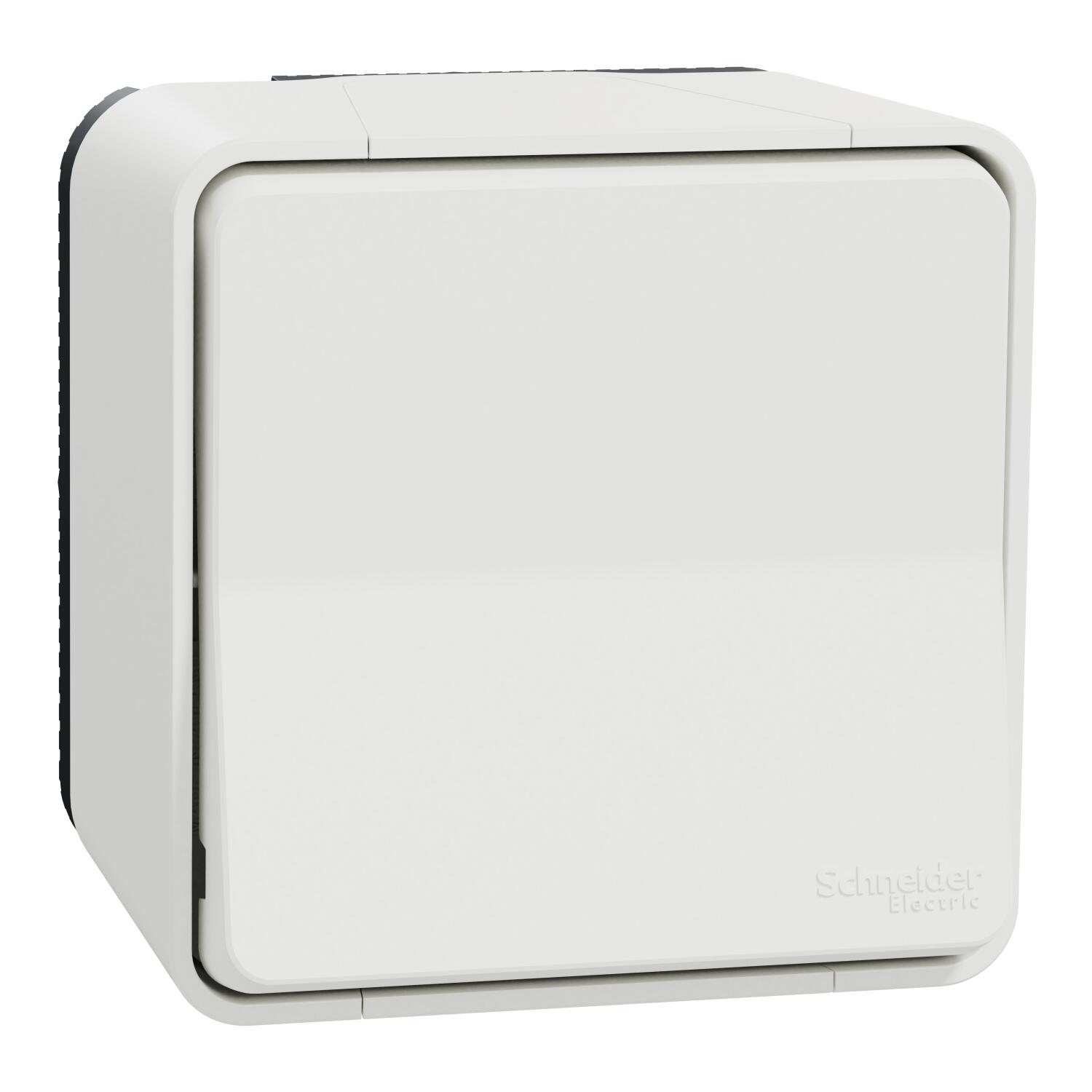 Lot 3 prises avec terre et 1 interrupteur Mureva Styl, SCHNEIDER ELECTRIC, blanc - 3