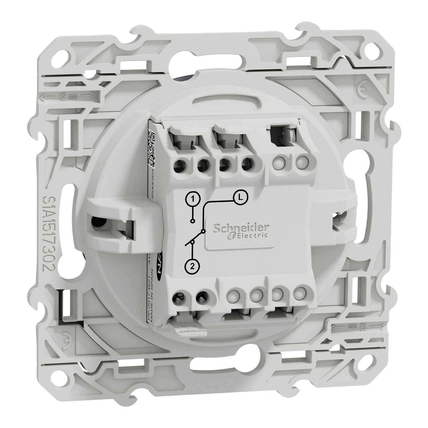 Interrupteur va-et-vient à assembler Odace, SCHNEIDER ELECTRIC, gris anthracite - 12