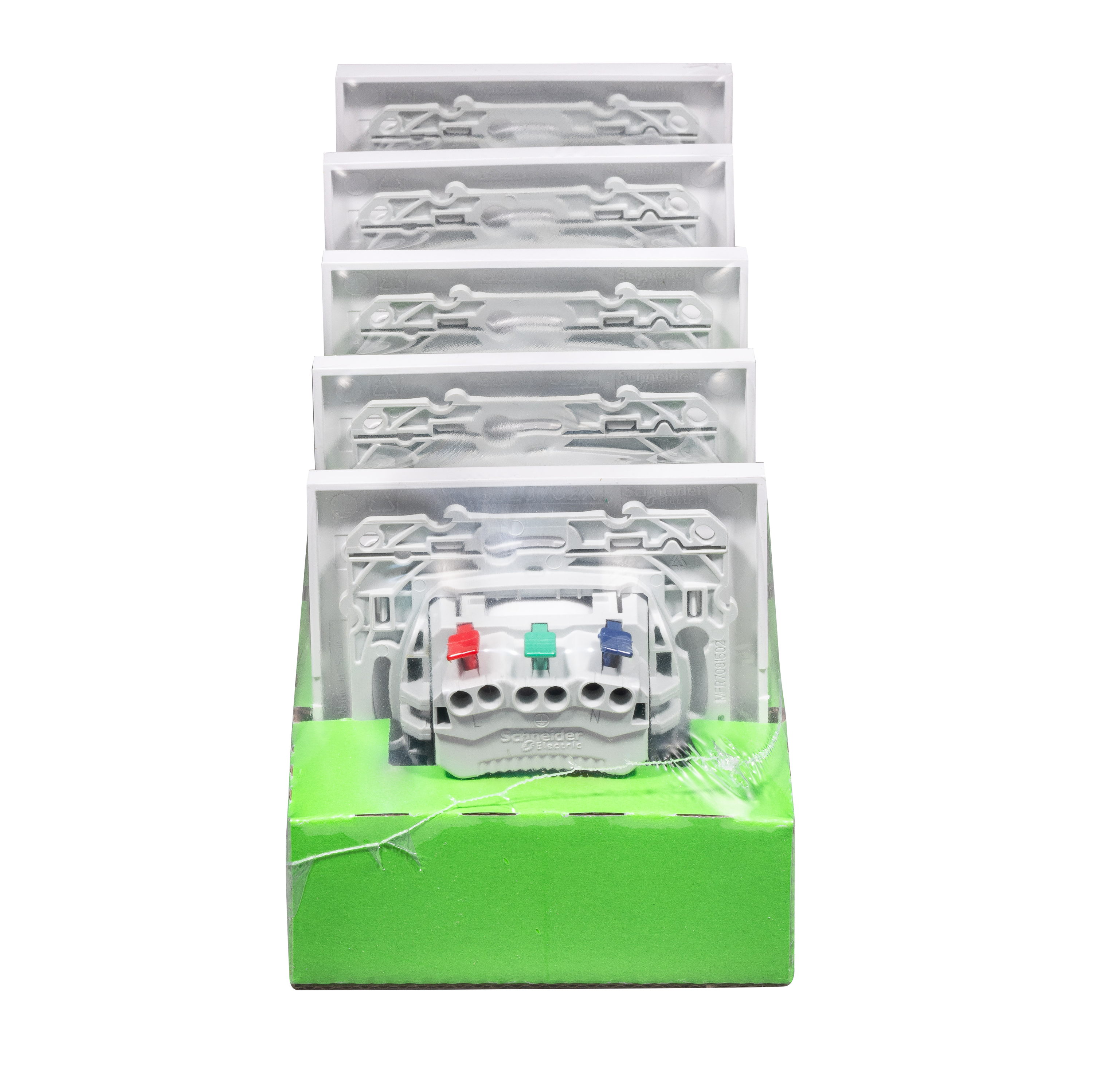 Lot de 5 prises affleurantes complet Odace, SCHNEIDER ELECTRIC, blanc - 11