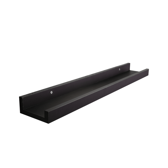 Mensola a muro SPACEO a u in mdf L 60 x P 10 cm nero