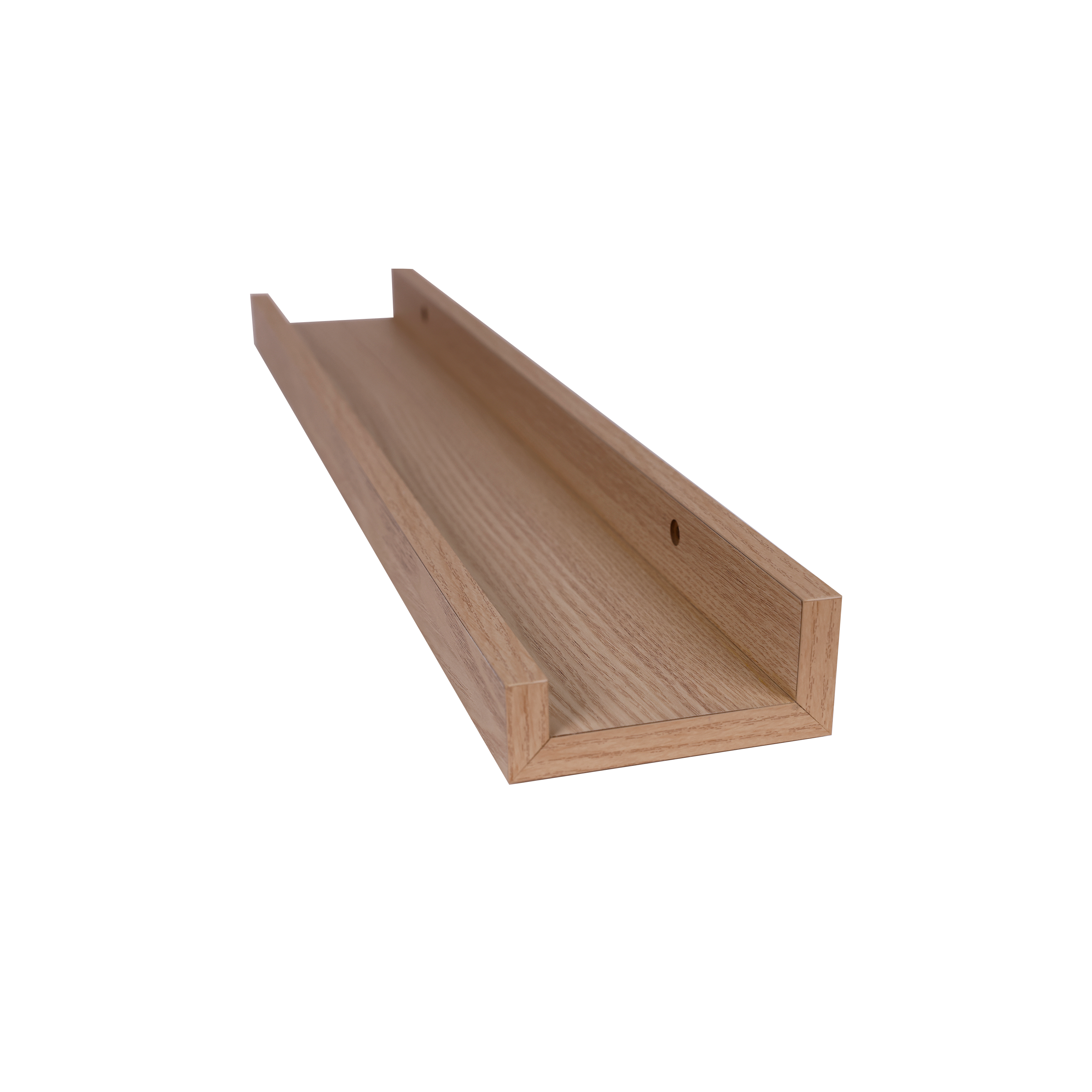 Estante mural en u Spaceo en color roble de 60x10x4,5 cm y carga máx de 5 kg - 9