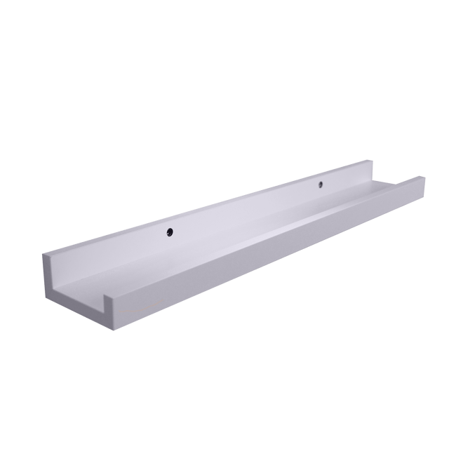 Mensola a muro SPACEO a u in mdf L 60 x P 10 cm bianco