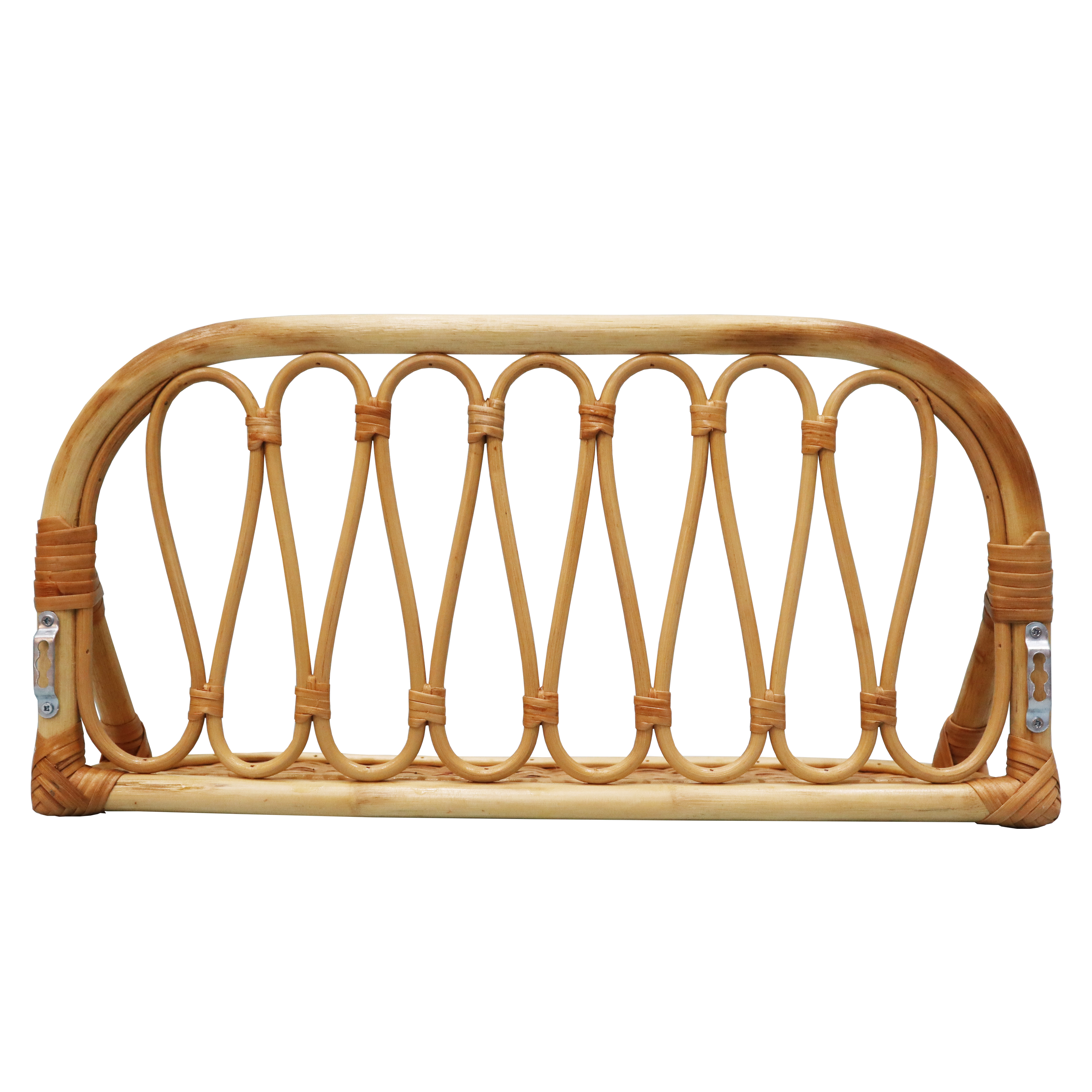 Etagère murale rotin SPACEO, H.25 cm x L.50 cm x P.20 cm, Ep.2 cm - 11