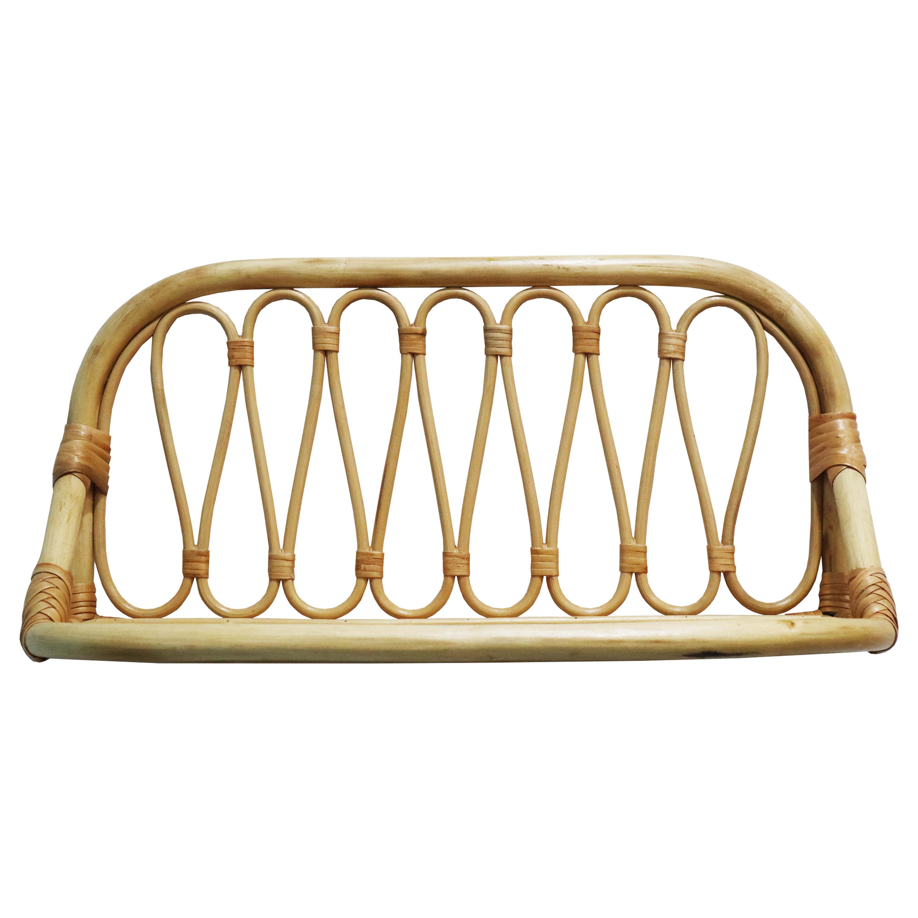 Prateleira de rattan 50x25x2 cm bege - 18