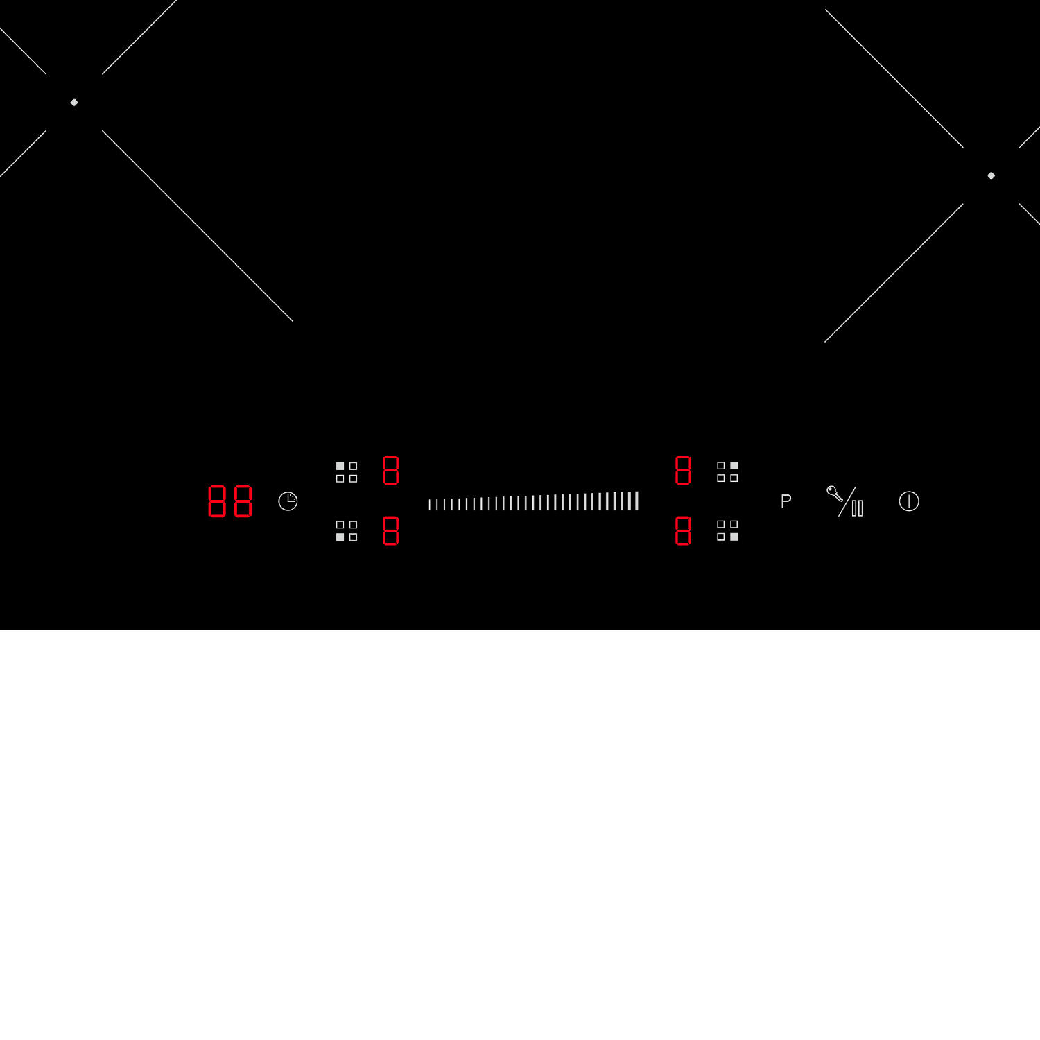 Piano cottura induzione 4 zone LM 64 IND DE'LONGHI nero - 3