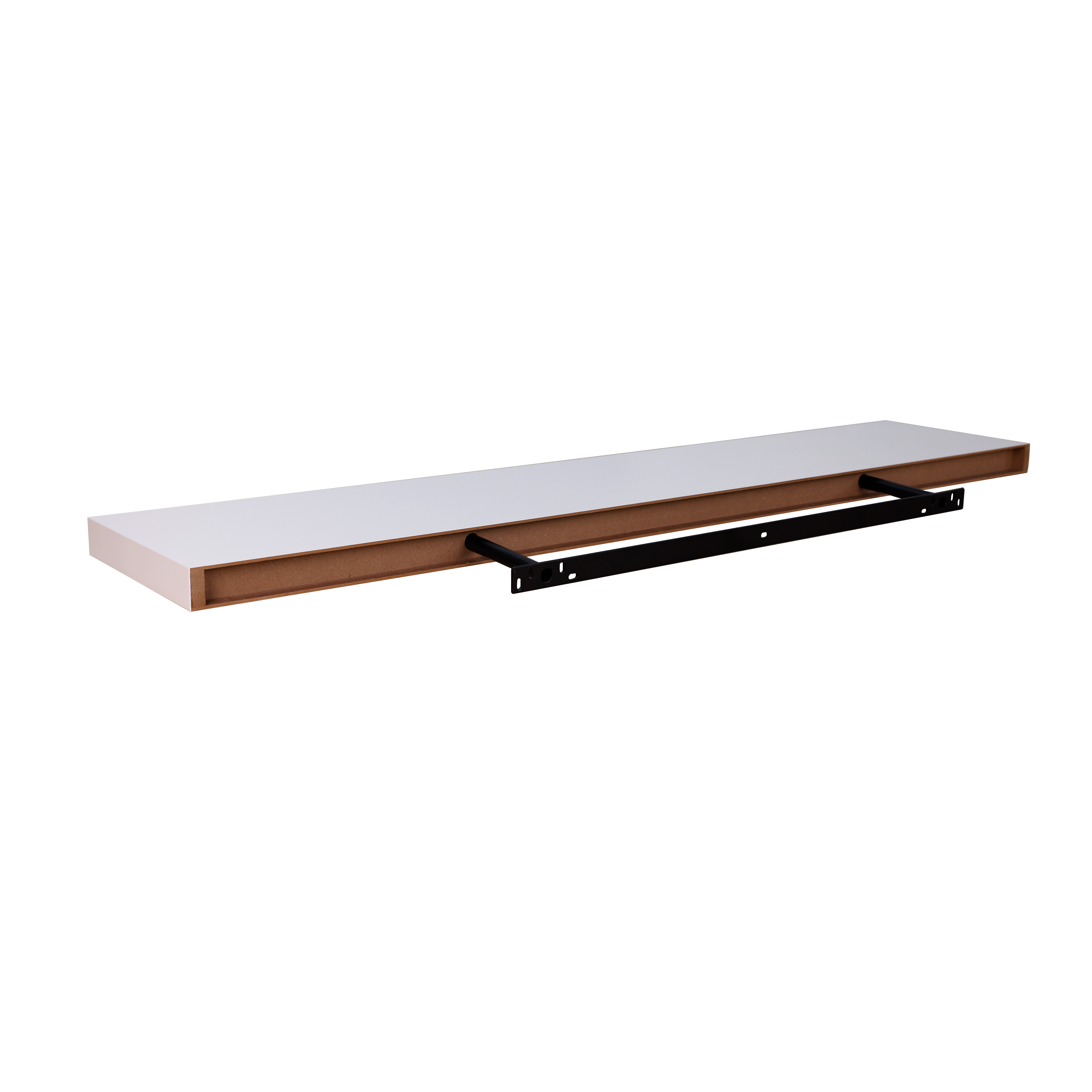 Estante de pared de madera mdf Spaceo rectagular  color blanco 115x23.5 cm - 11