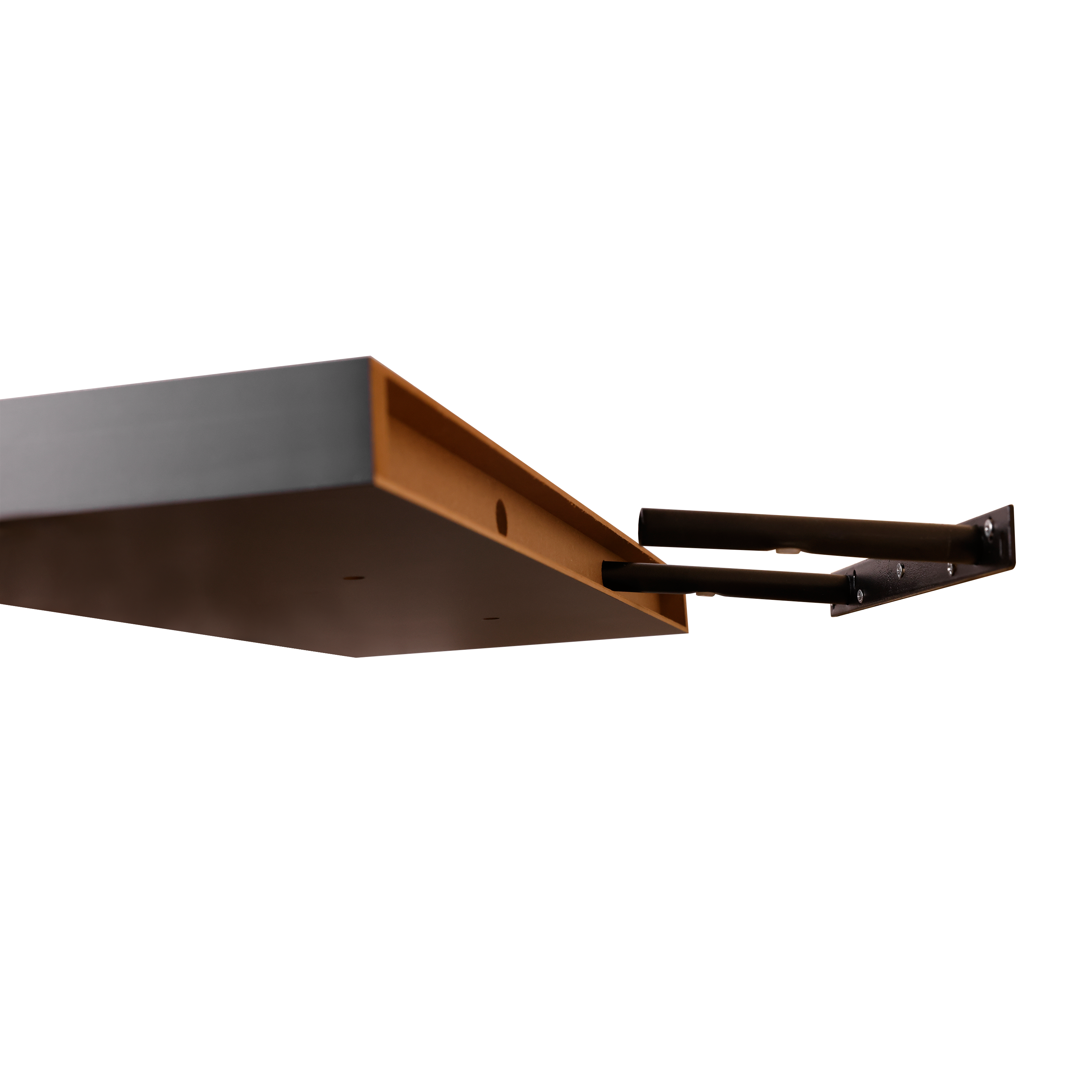 Estante de pared de madera mdf Spaceo rectangular color negro 60x23.5 cm - 10