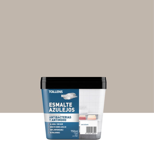 Esmalte de interior azulejo ALP TOLLENS color piedra satinado 750ml para azulejos de pared