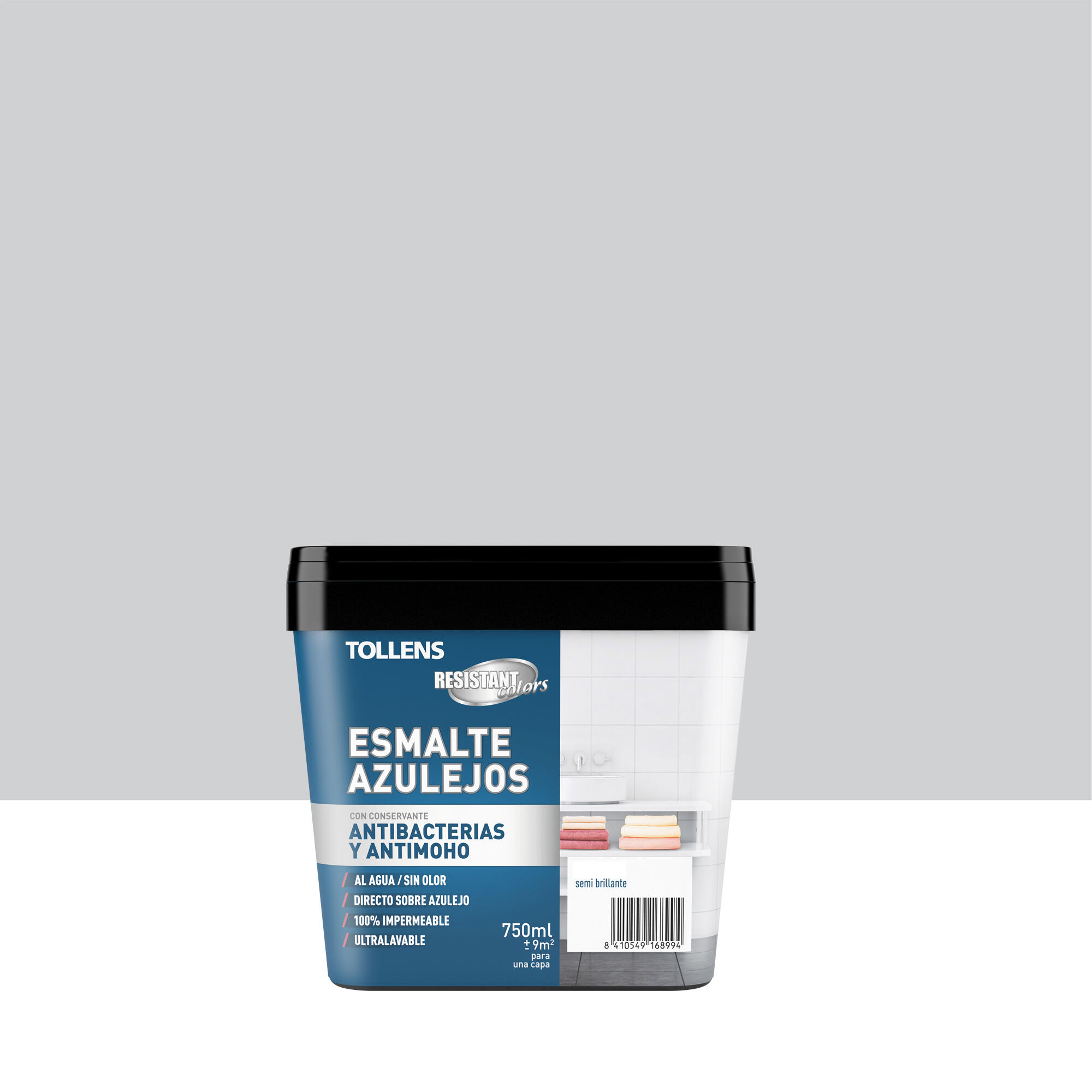 Esmalte para azulejos satinado tollens 750 ml gris