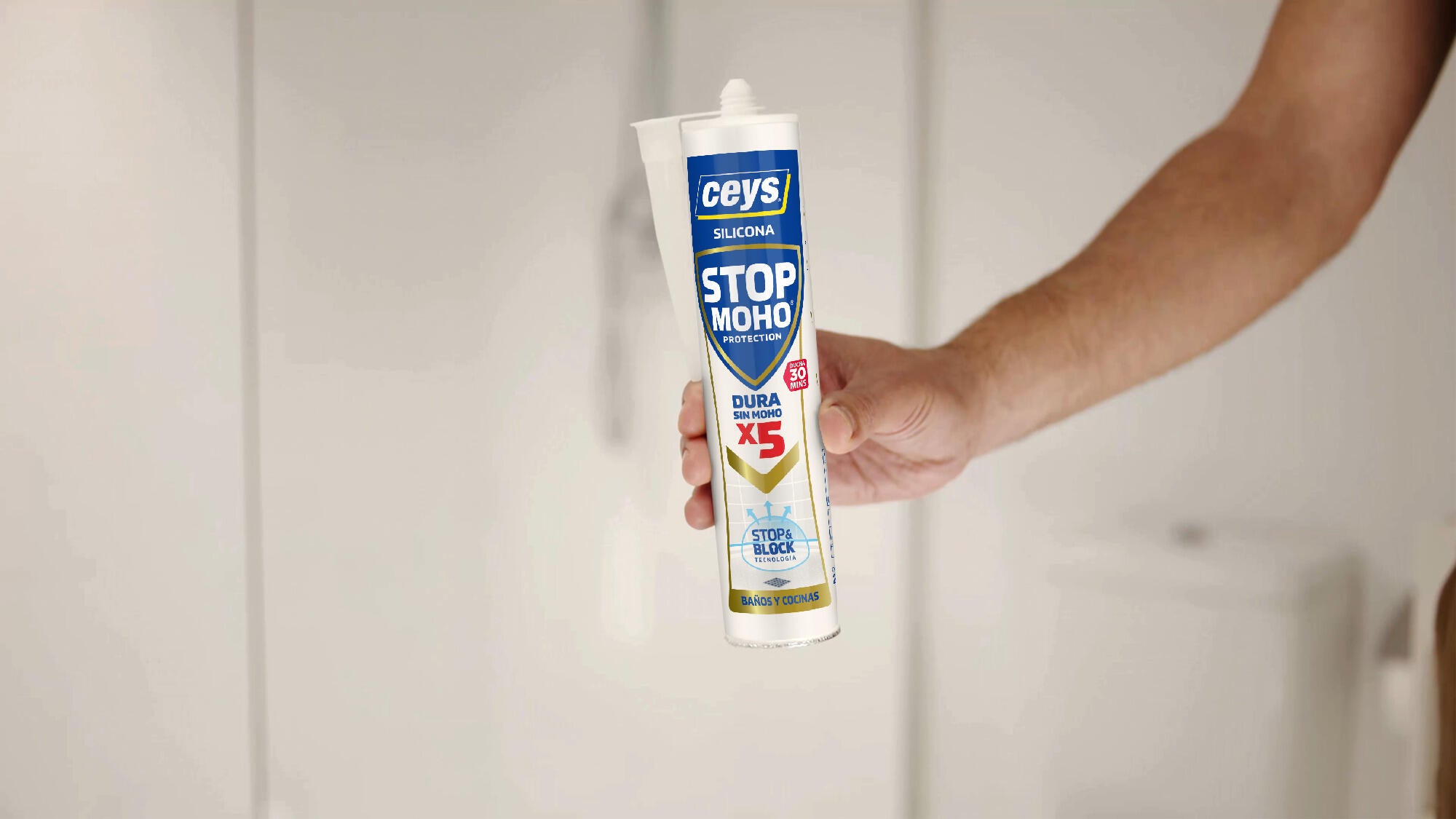 Silicone cozinhas e casa de banho 280 ml transparente Stop Mofo Express Ceys - 7