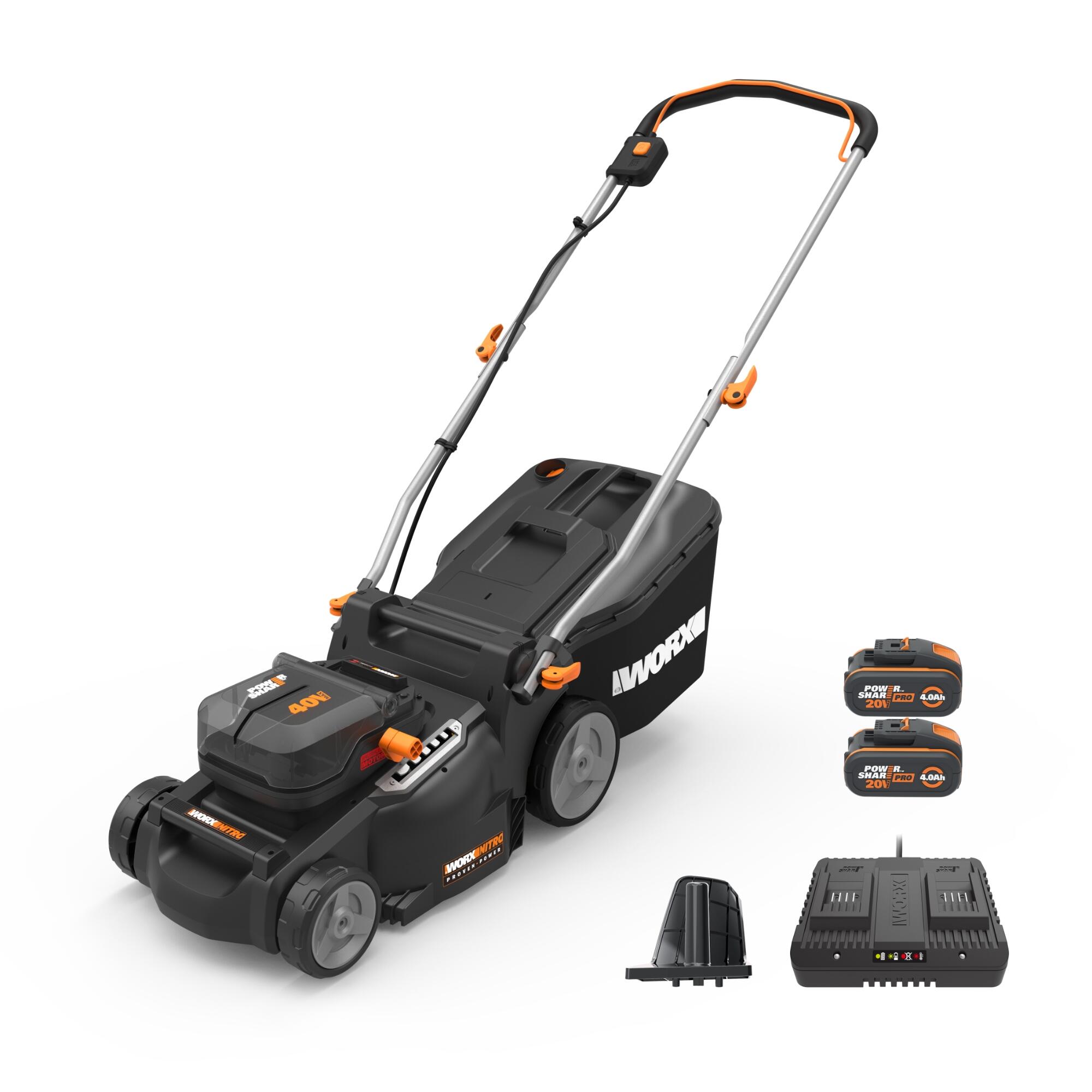Cortacésped a batería worx nitro 40v 4ah 37cm ancho de corte