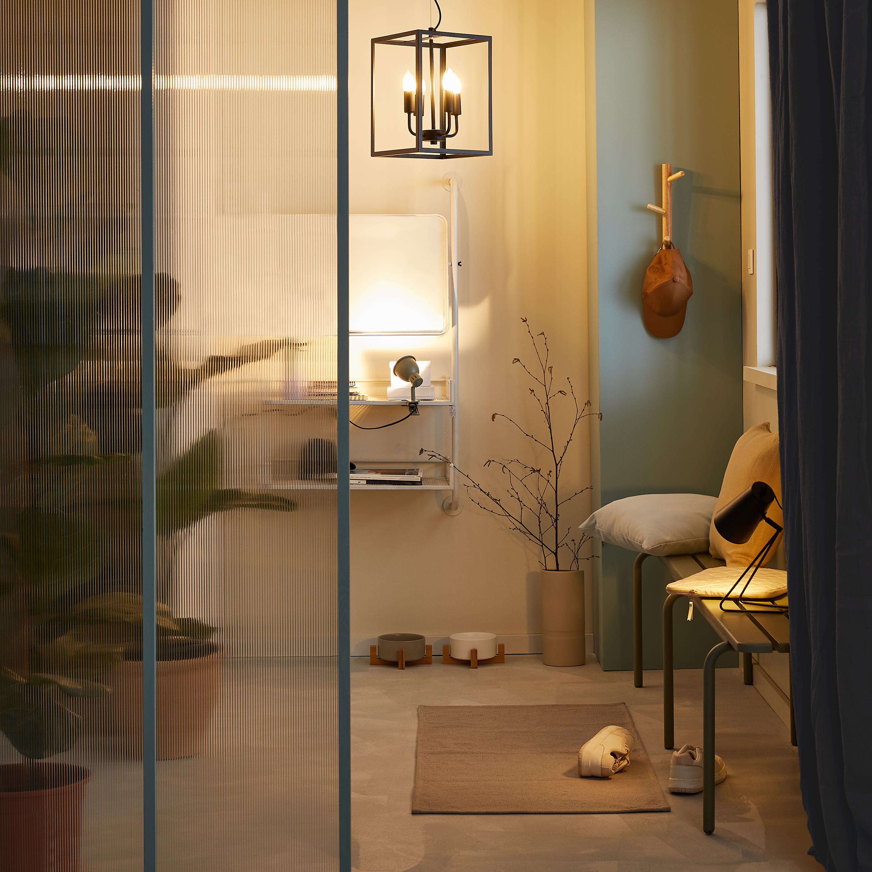 Lampadario Industriale ANTIGO nero paralume nero 4x E14 Ø26cm INSPIRE - 6