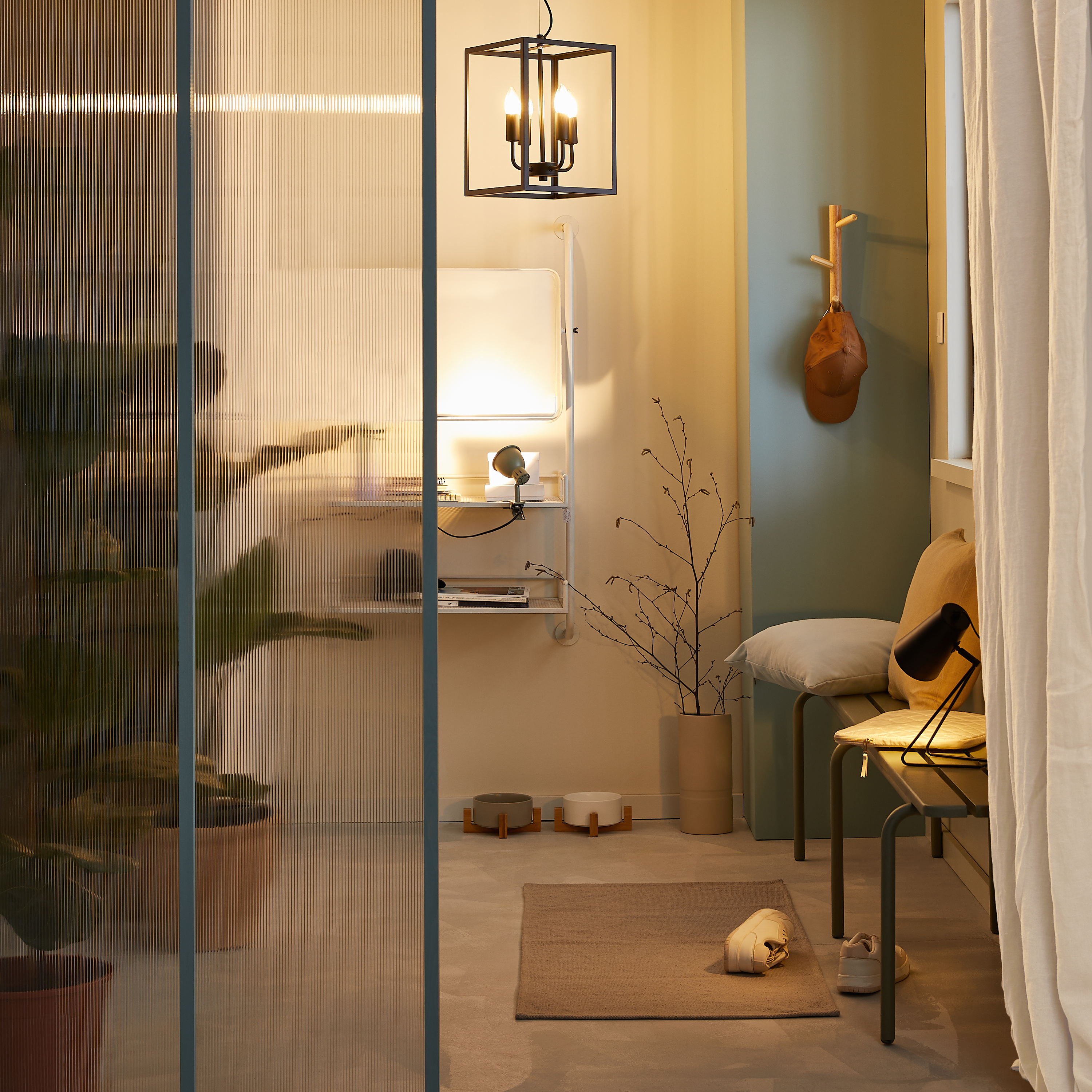 Lampadario Industriale ANTIGO nero paralume nero 4x E14 Ø26cm INSPIRE - 5