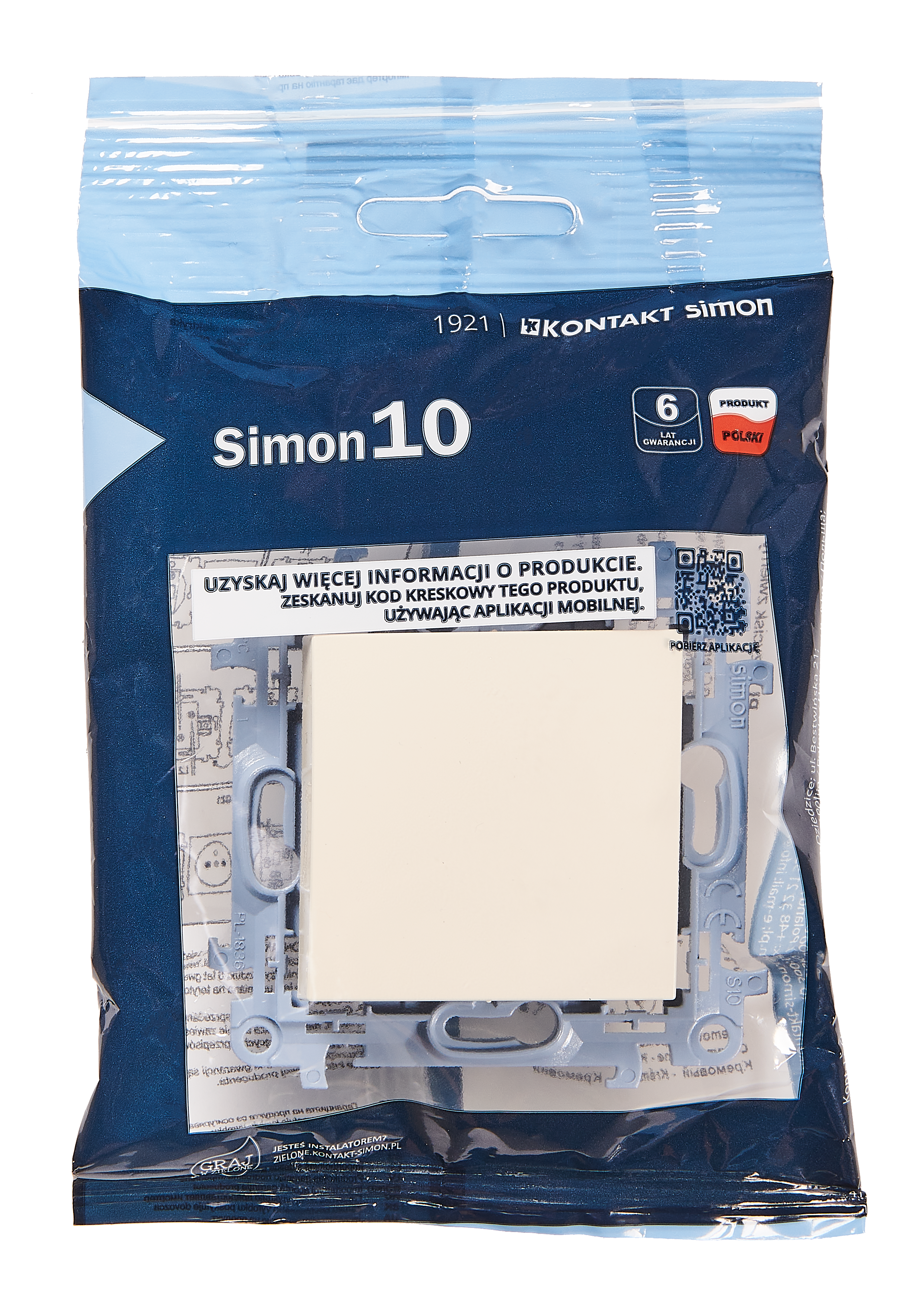 Przycisk uniwersalny SIMON 10 Kremowy KONTAKT SIMON - 4