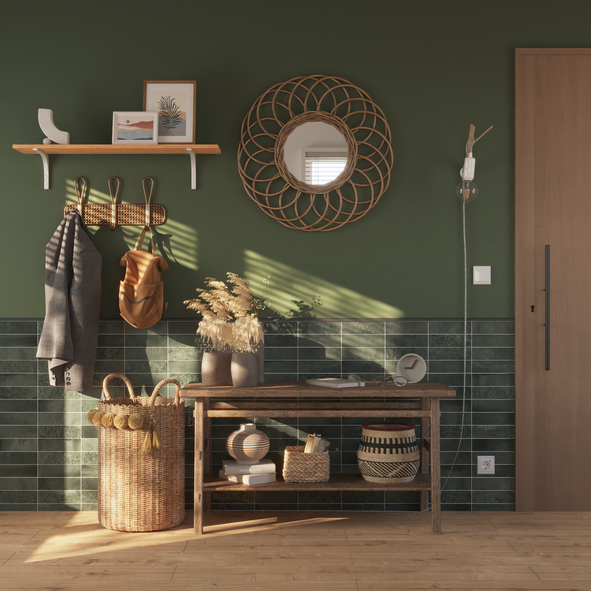 Etagère murale effet chêne, L.90 cm x P.18 cm, Ep.1.8 cm - 3