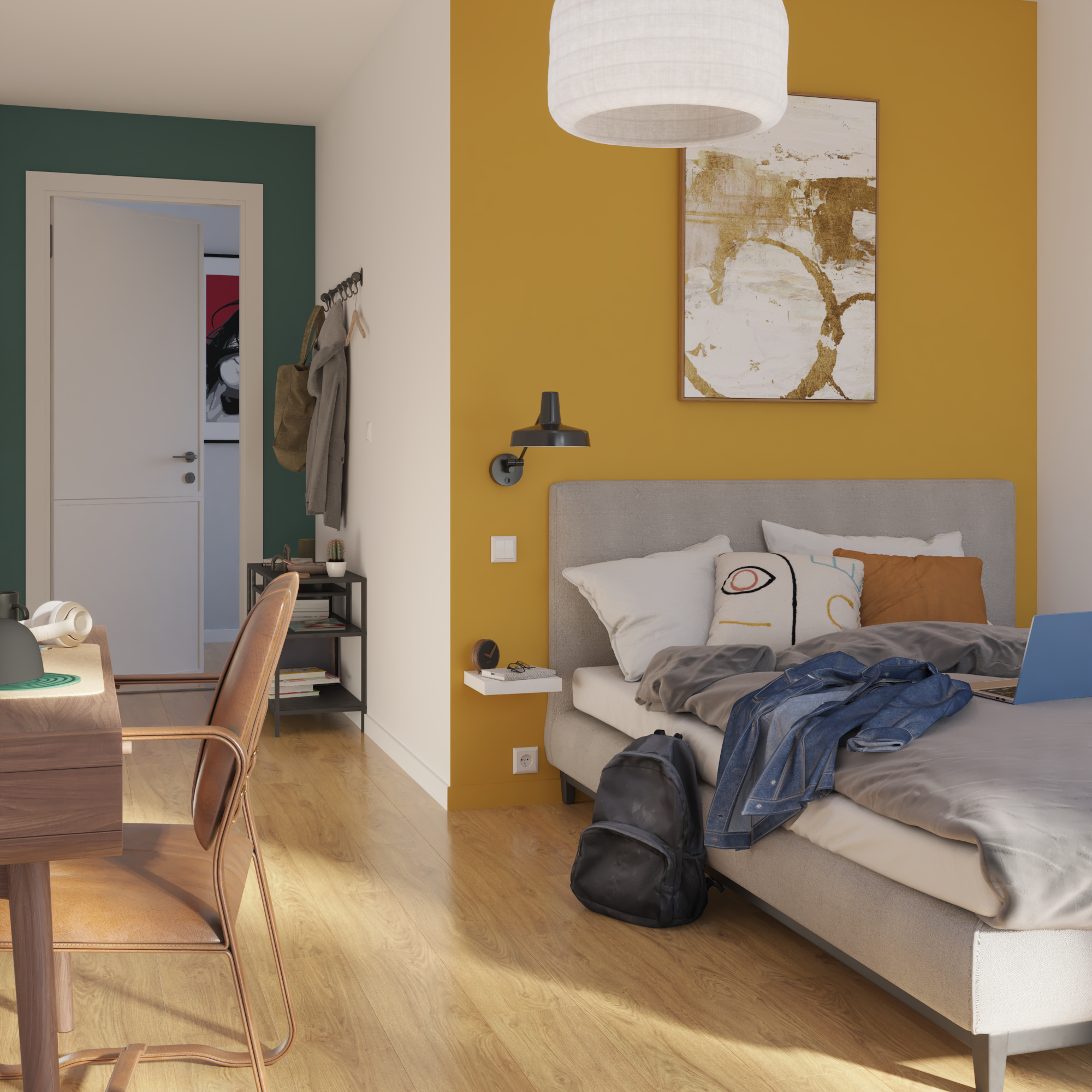 Mensola a muro SPACEO dritto in mdf L 23.5 x P 23.5 cm bianco - 7