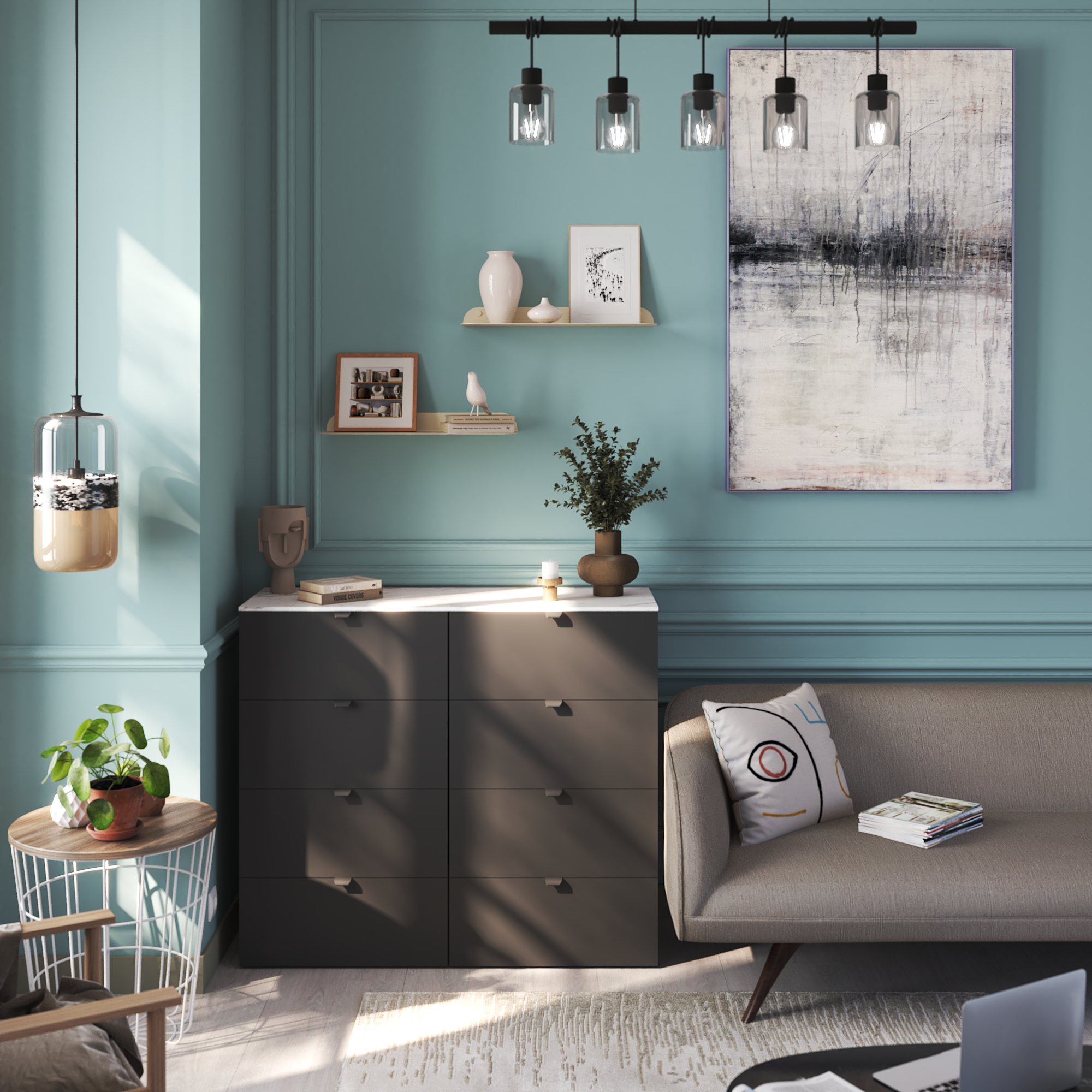 Suporte para livros de metal 60x20cm branco - 9