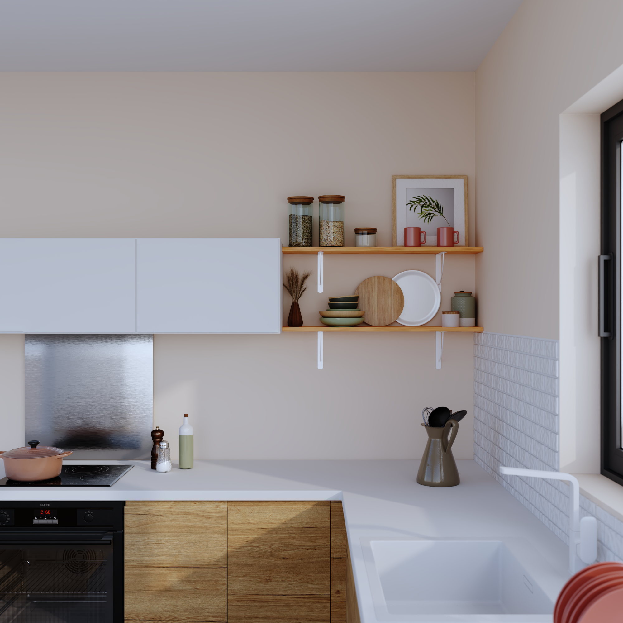 Estante mural SPACEO roble macizo 900X180X18MM - 9