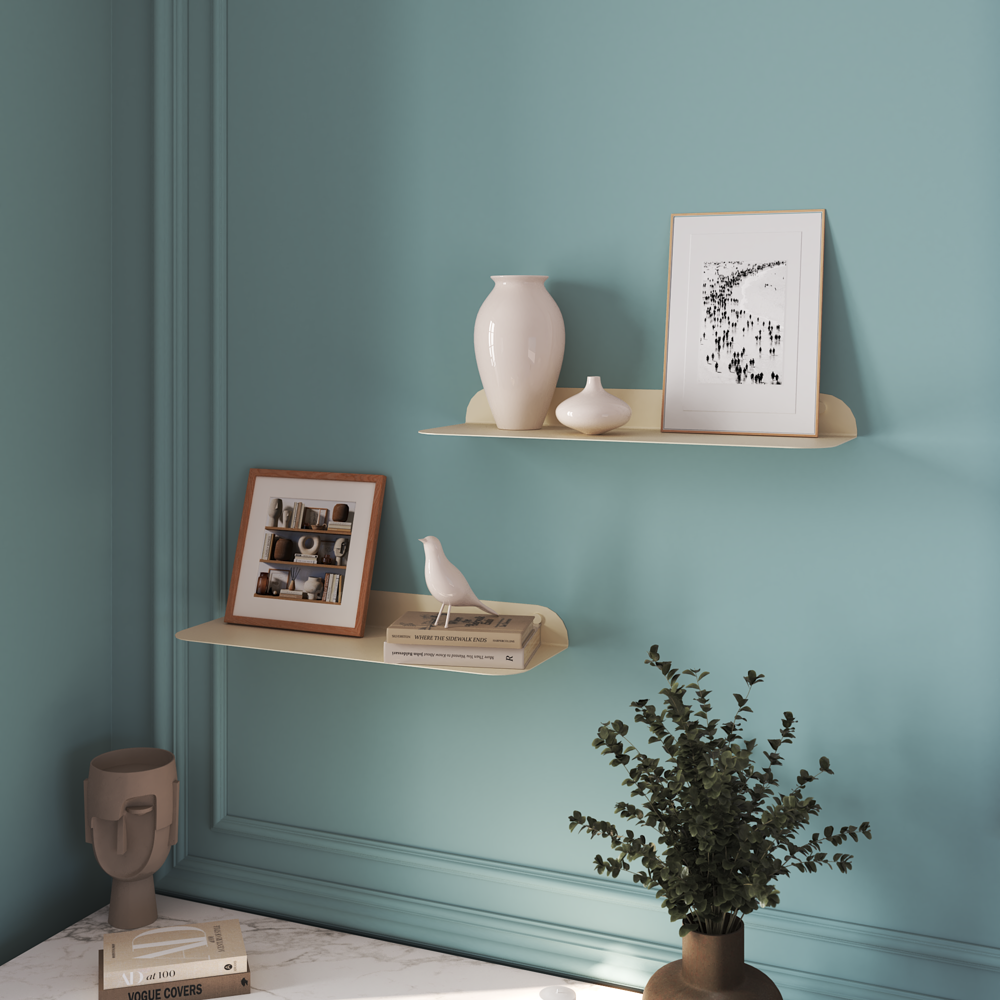 Suporte para livros de metal 60x20cm branco - 10