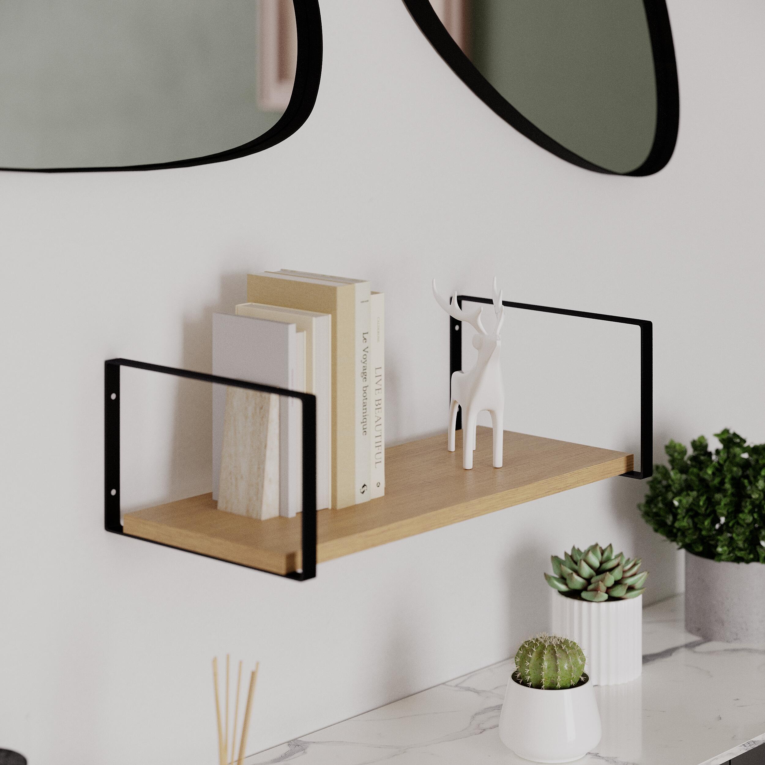 Prateleira de madeira pinhode 60x26x1.8cm - 10