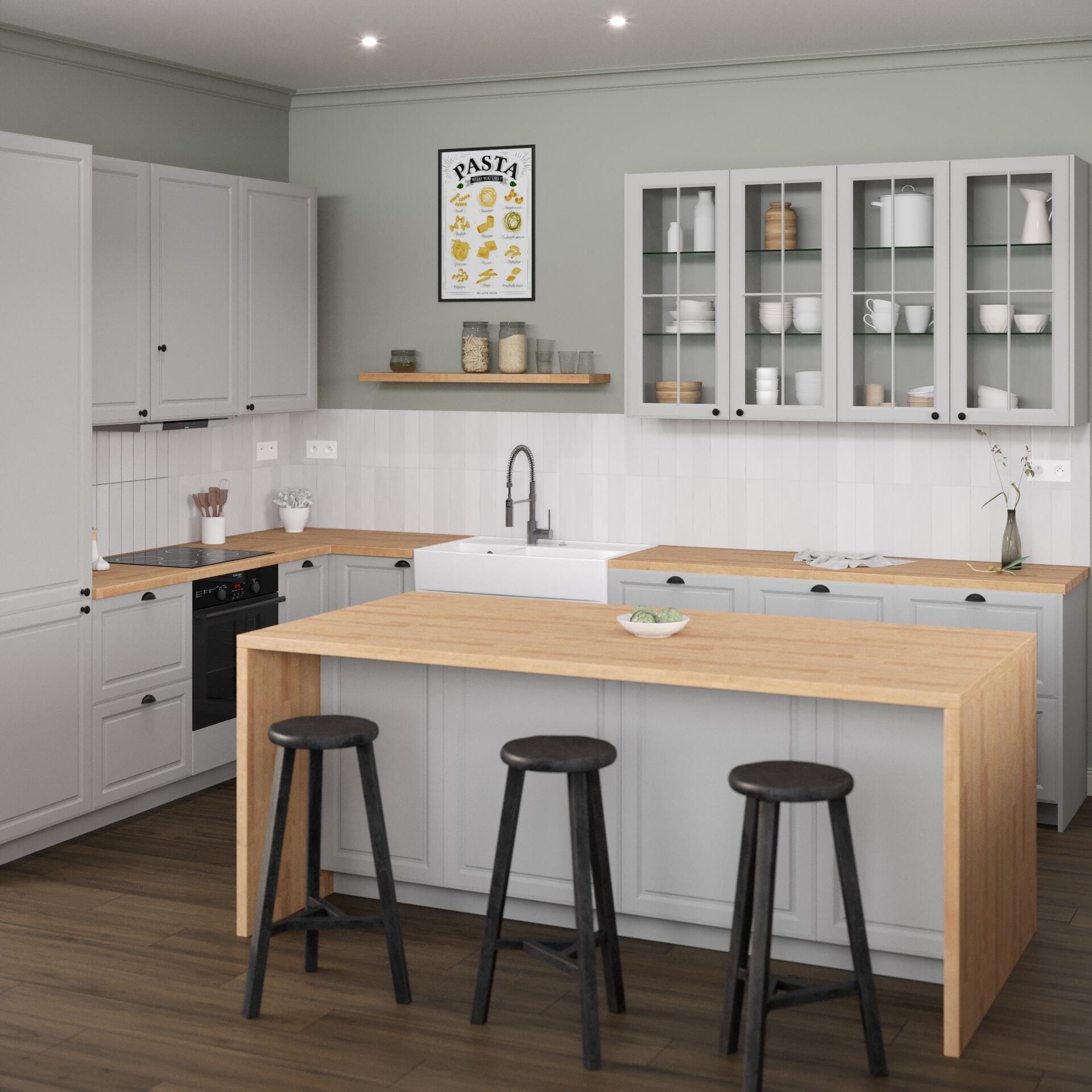 Estante de pared de madera mdf Spaceo rectagular  color roble 115x23.5 cm - 7